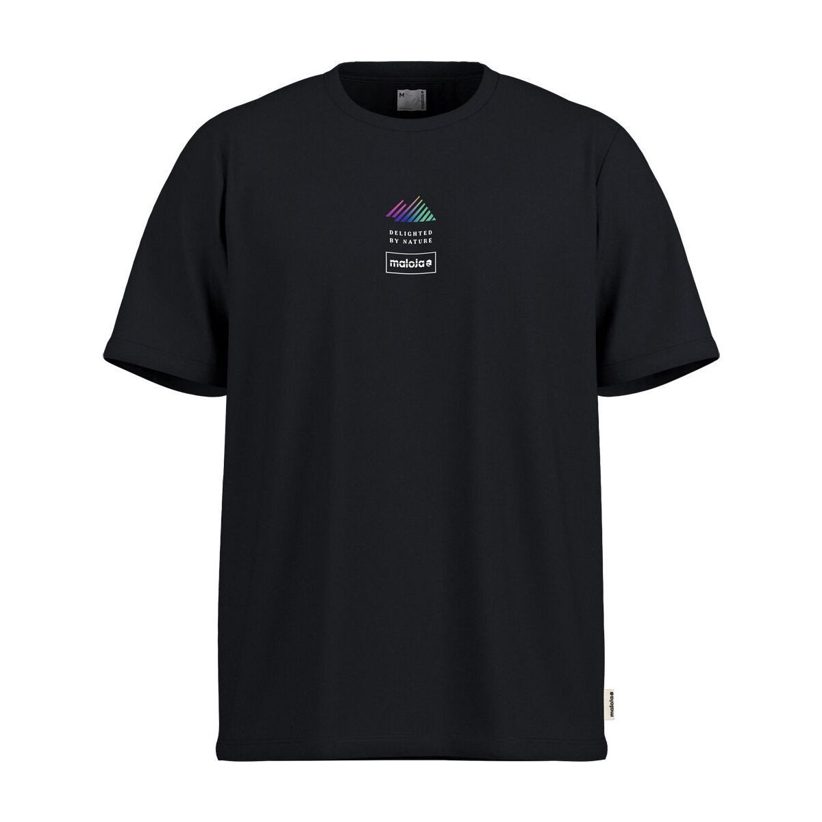 Maloja Kurzarmshirt RavanoM. T-Shirt aus Cotton Modal Jersey mit Regenbogen-Brustprint in