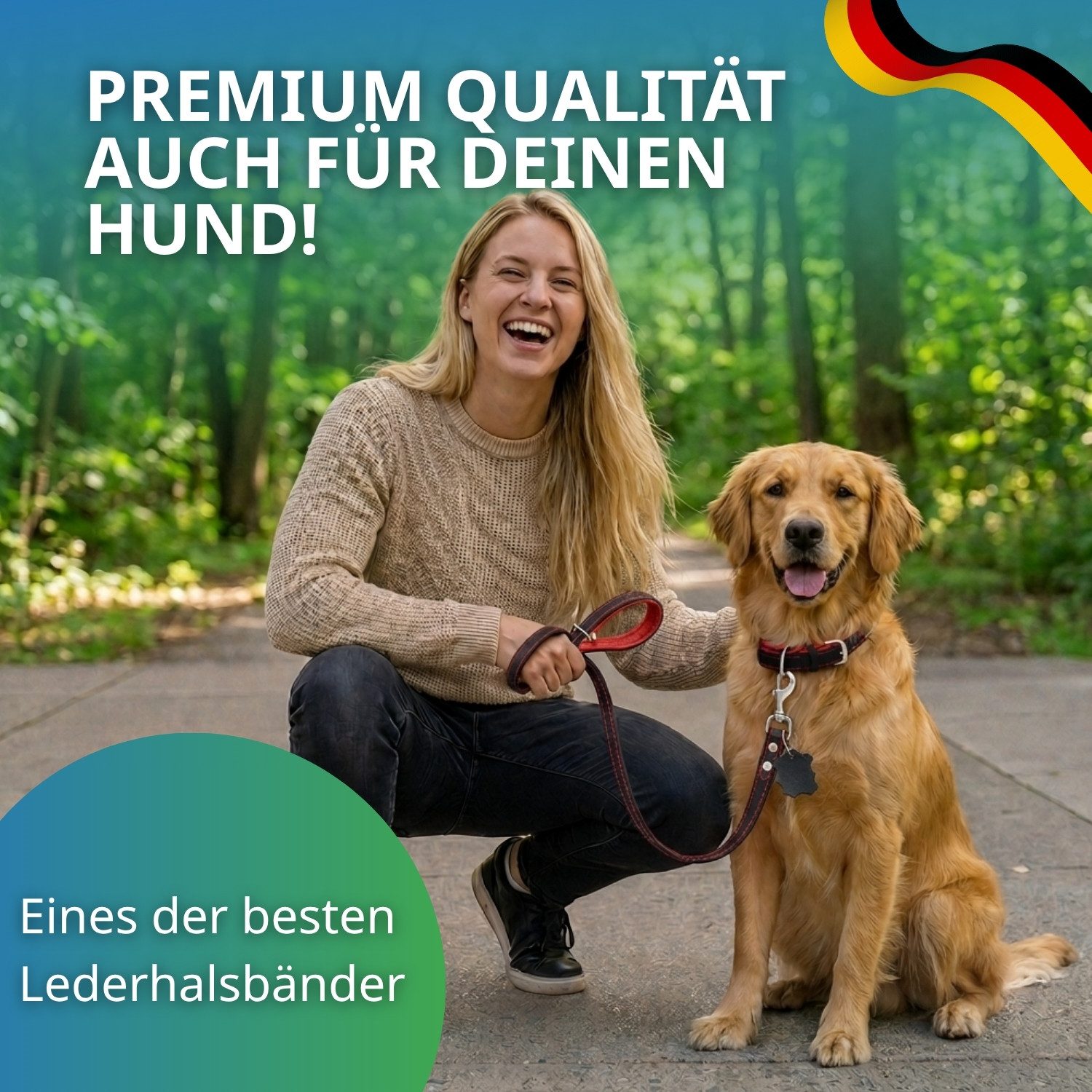 Activity4Dogs Hunde-Halsband große Hunde, Echtleder, 5-fach verstellbar, 4 Größen, verschiedene Farben, Größe M bis XL, jeweils 5-fach verstellbar