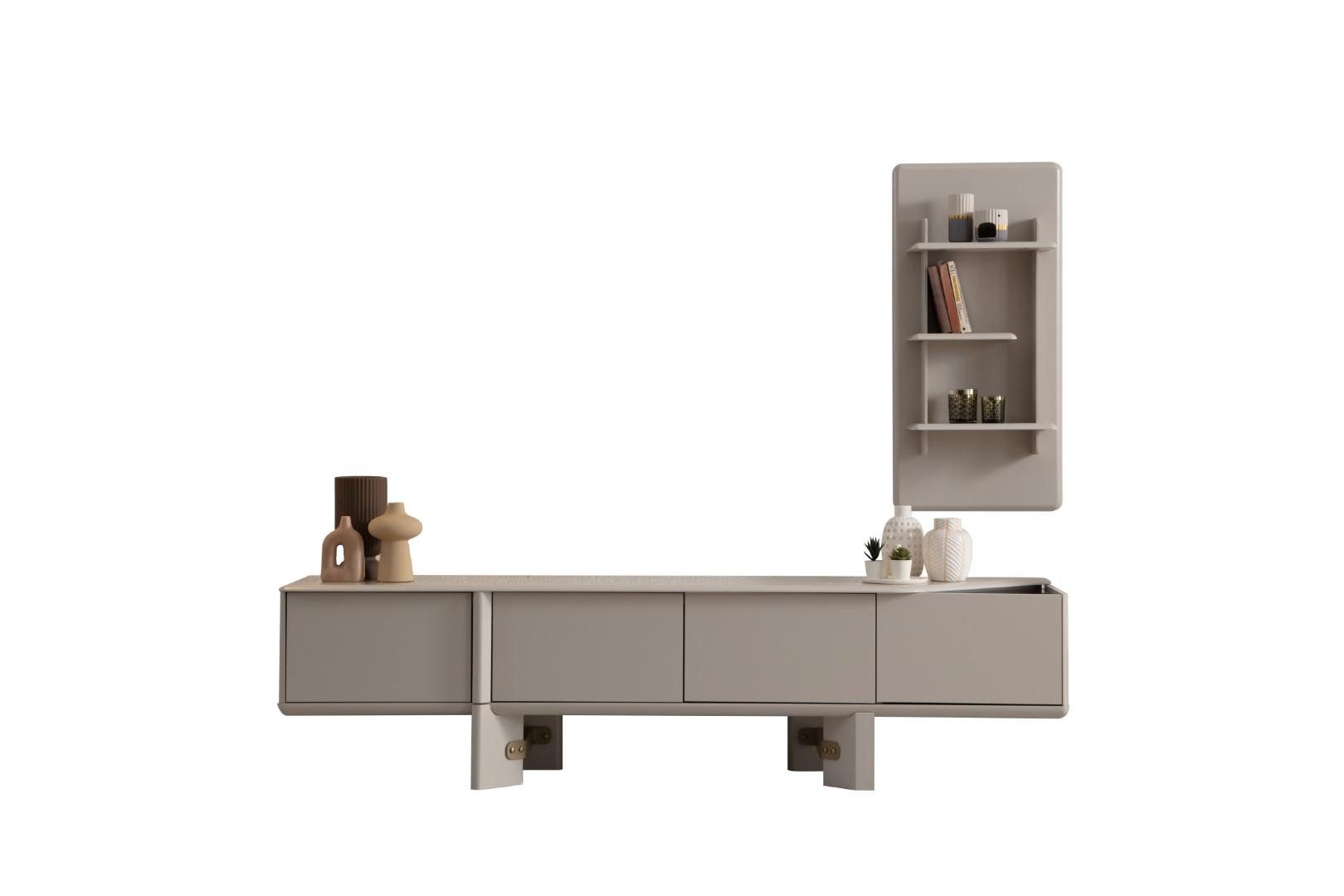 JVmoebel Lowboard Modernes TV-Lowboard von JVMoebel in Beige mit edlen Schubladen (1 St)