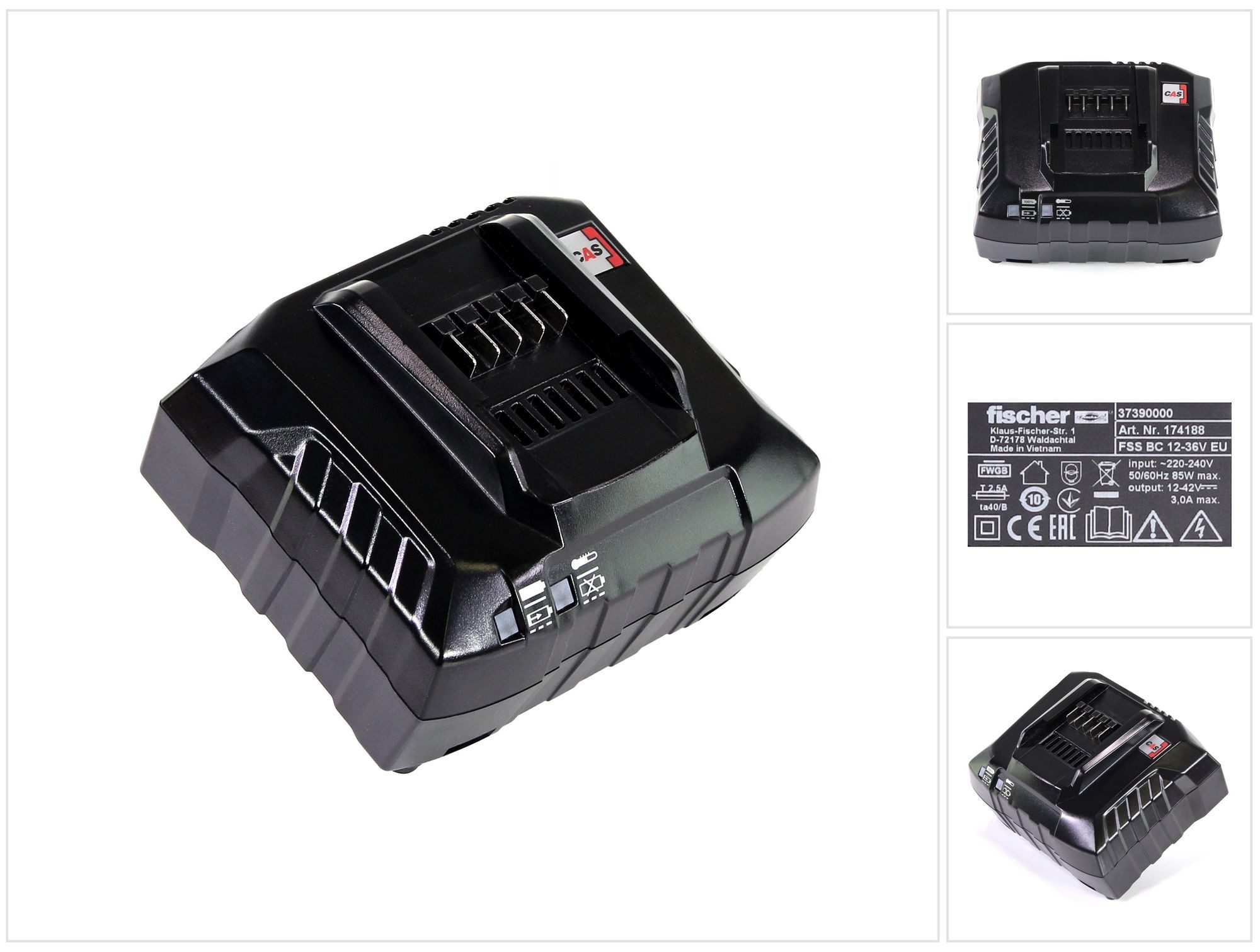Fischer Befestigungstechnik FSS-BC 12-36V Ladegerät AIR COOLED (552931) CAS Partner Schnelllade-Gerät