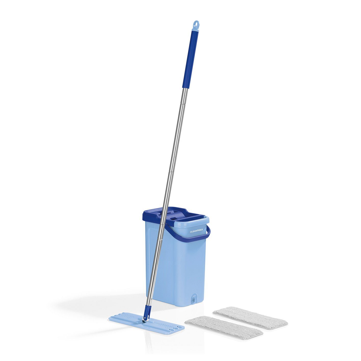 CLEANmaxx Wischmopp Komfort-Mopp inkl. Ablassventil – 7,5l – blau, 2 Kammern-System in blau