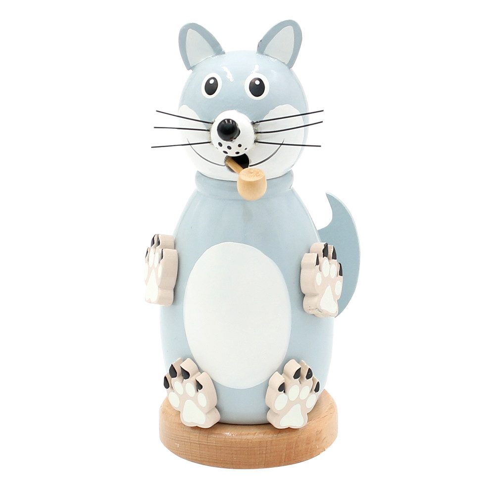 Dekohelden24 Tragetasche Holz Räuchermann, Räucherfigur, Räuchermännchen als Wolf mit Tatzen