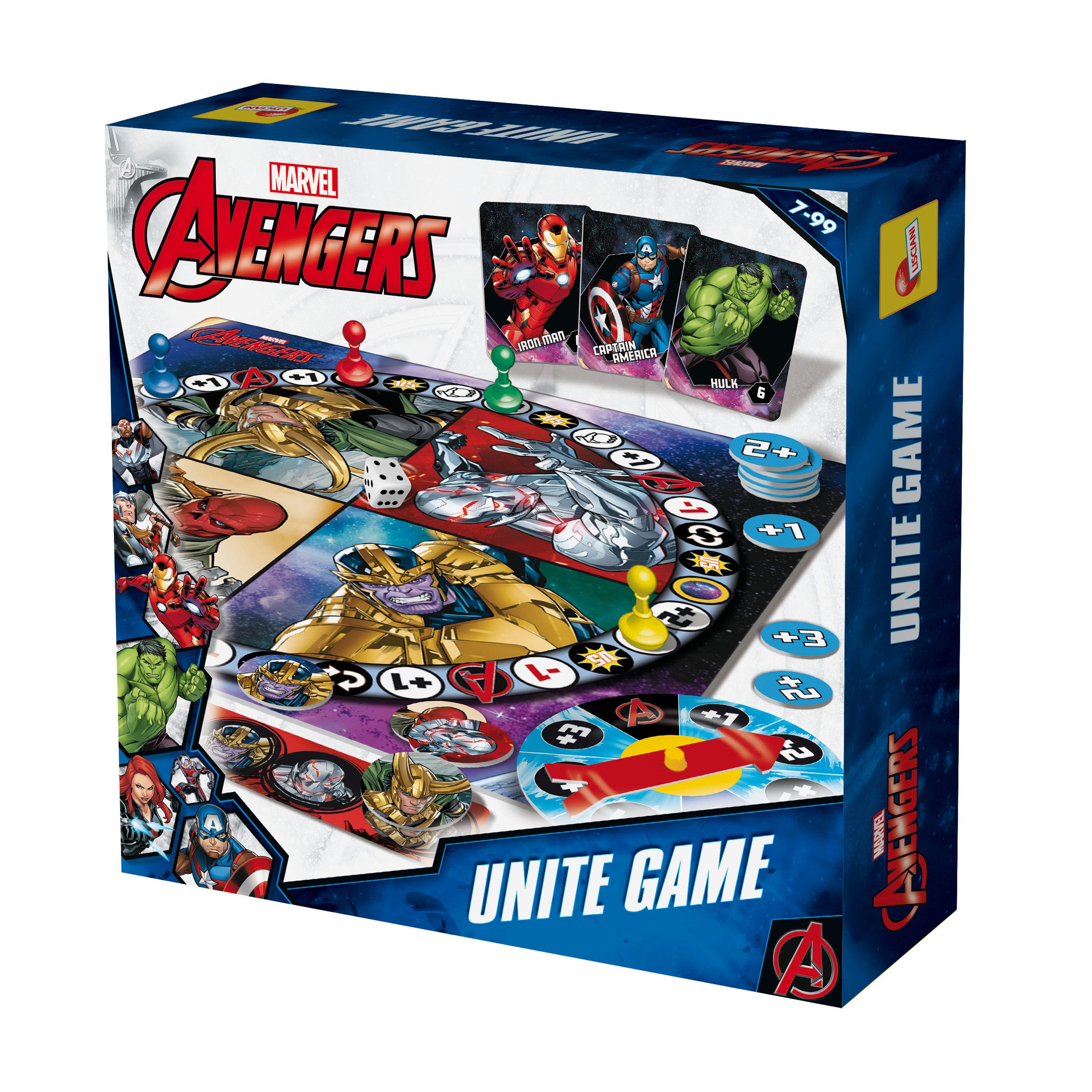 Lisciani Spiel Marvel Avengers Unite Game Thanos Revenge, mehrsprachig