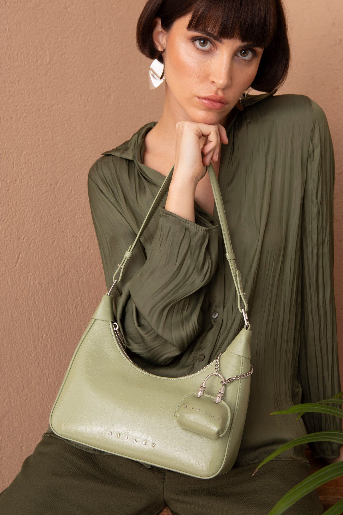 sisley Schultertasche Damen Handtasche – Shoulder Bag – inkl. Mini Bag – Kunstleder (Set, 2-tlg., Damentasche mit abnehmbarer Mini-Bag), Elegante Tasche für Reisen, Arbeit, Hochzeit und Alltag