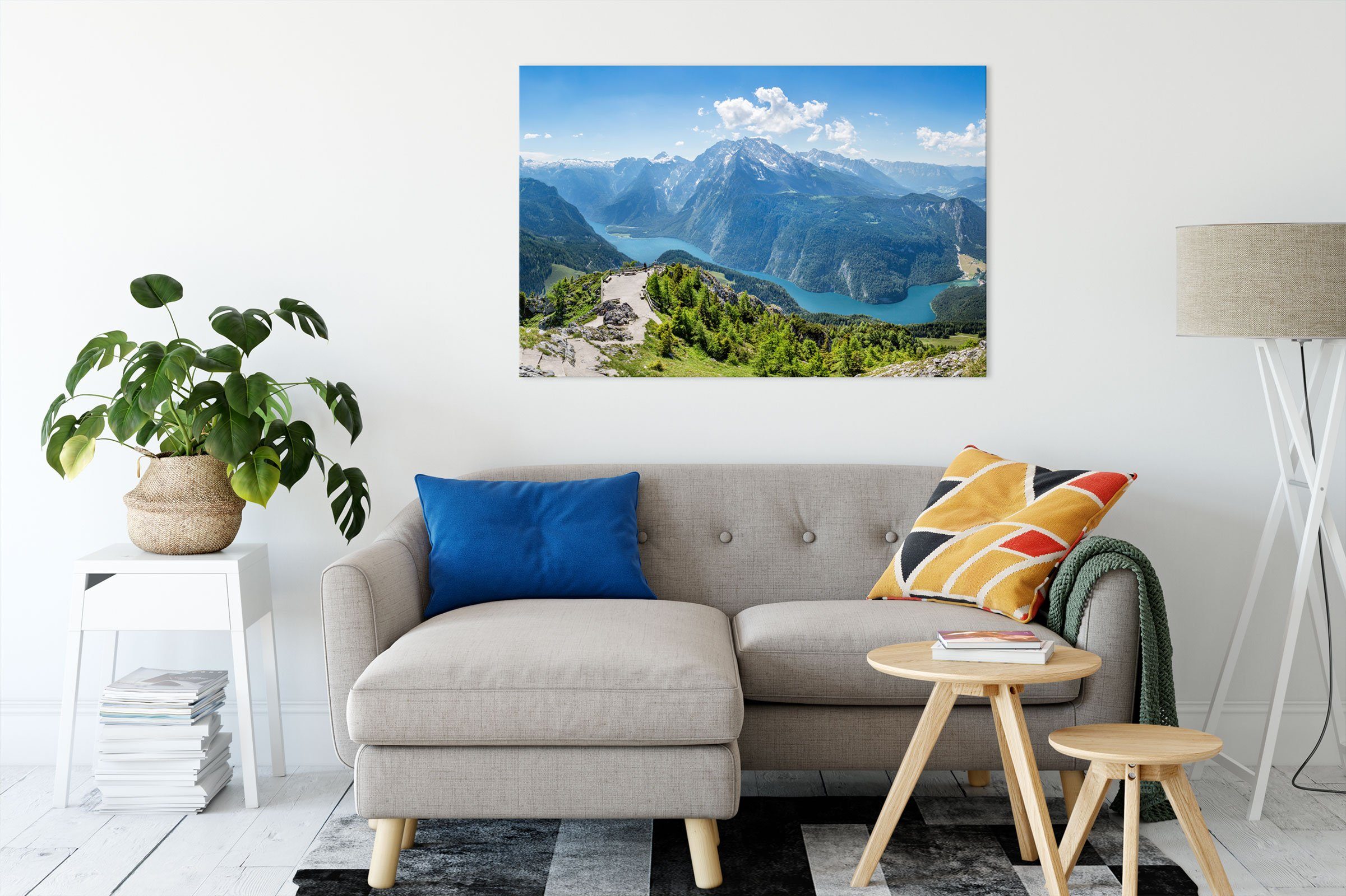 Pixxprint Leinwandbild Königssee in Bayern, Königssee in Bayern (1 St), Lei günstig online kaufen
