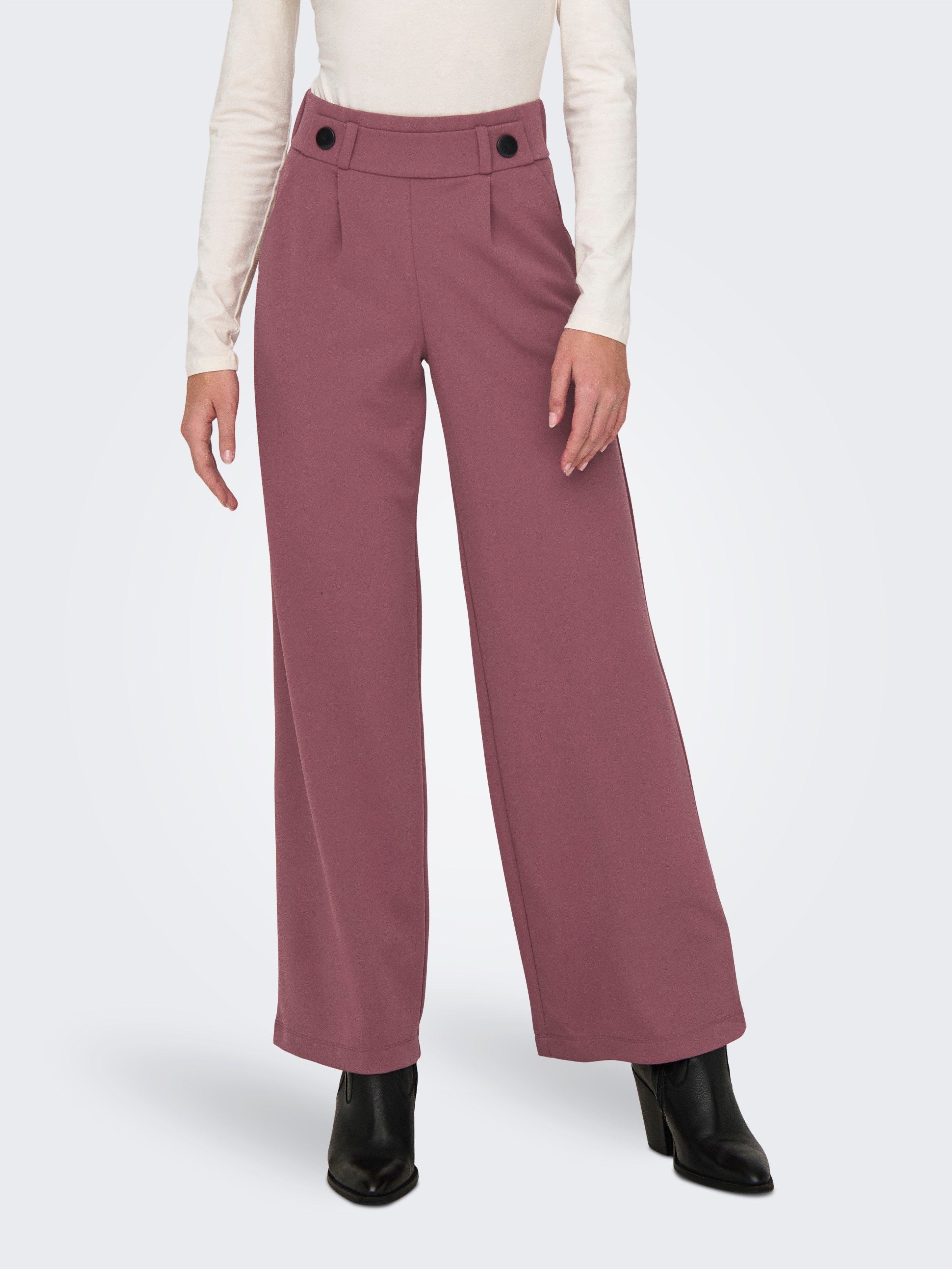 JDY Jerseyhose JDYGEGGO NEW LONG PANT JRS NOOS Materialmix, weit geschnitten