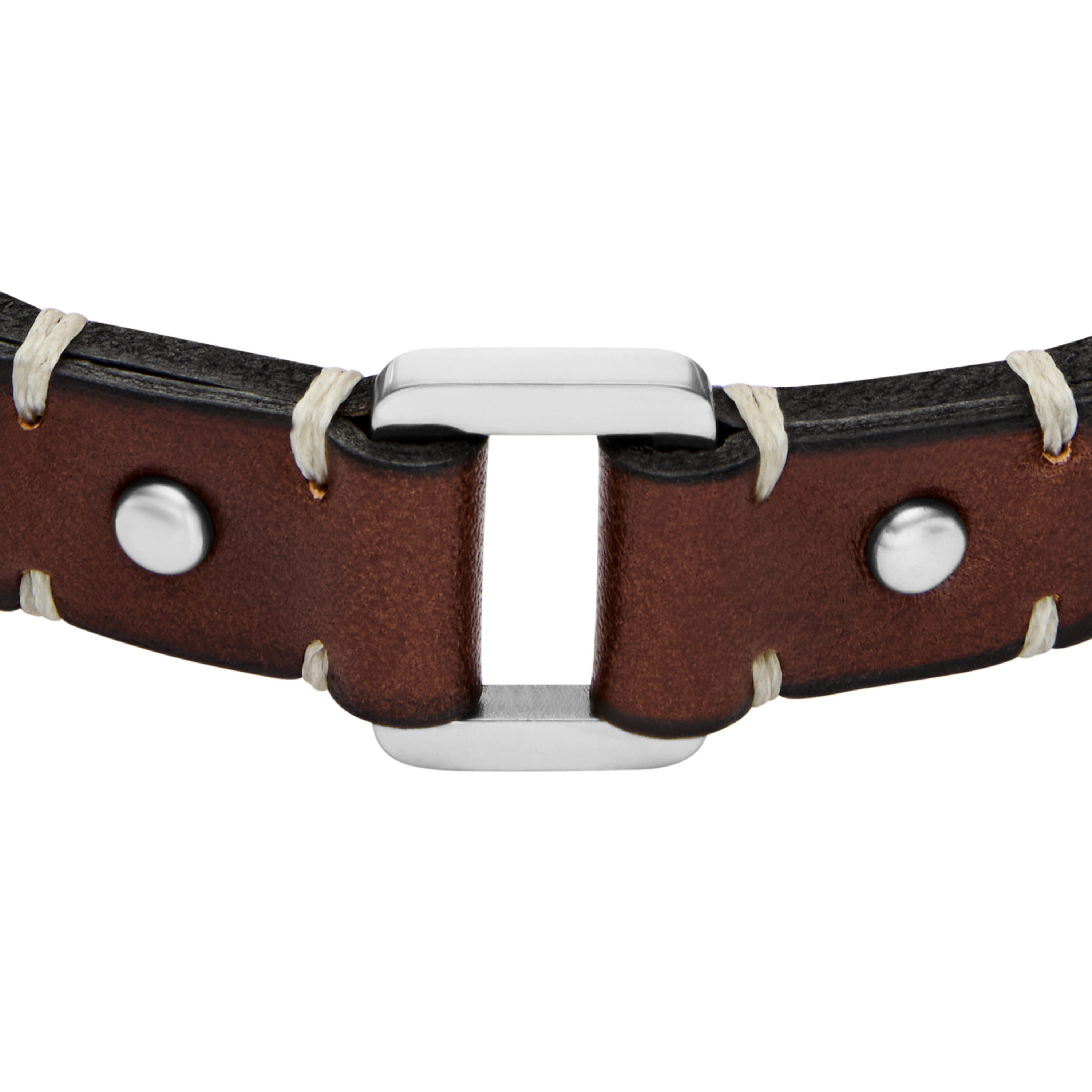 Fossil Armband Schmuck Geschenk Edelstahl Leder Armschmuck MACHINE günstig online kaufen