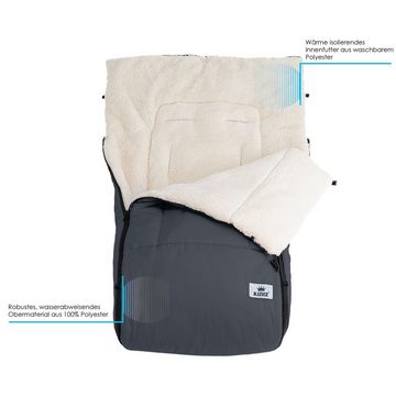 KIDIZ Babyschlafsack, Winterfußsack Baby Kuschelsack Babyschale mit Reißverschluss Babydecke Kinderwagen waschbar verschließbarer Kopfteil Tasche passend für alle Kinderwagen