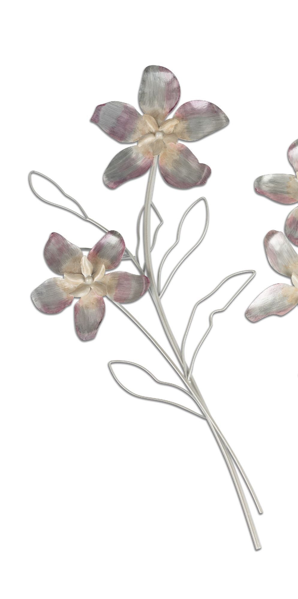 formano Wandbild Pearl, Blume, Höhe: 56cm, Farbe: Silber, Motiv: Blume