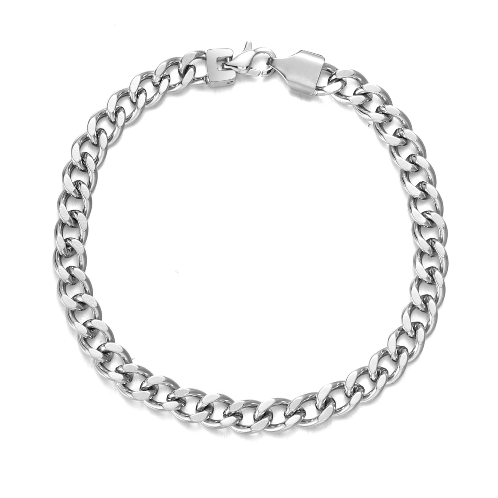 Kim Johanson Armband Herren, Panzerkette 6 mm, aus Edelstahl, 19-21 cm, zei günstig online kaufen