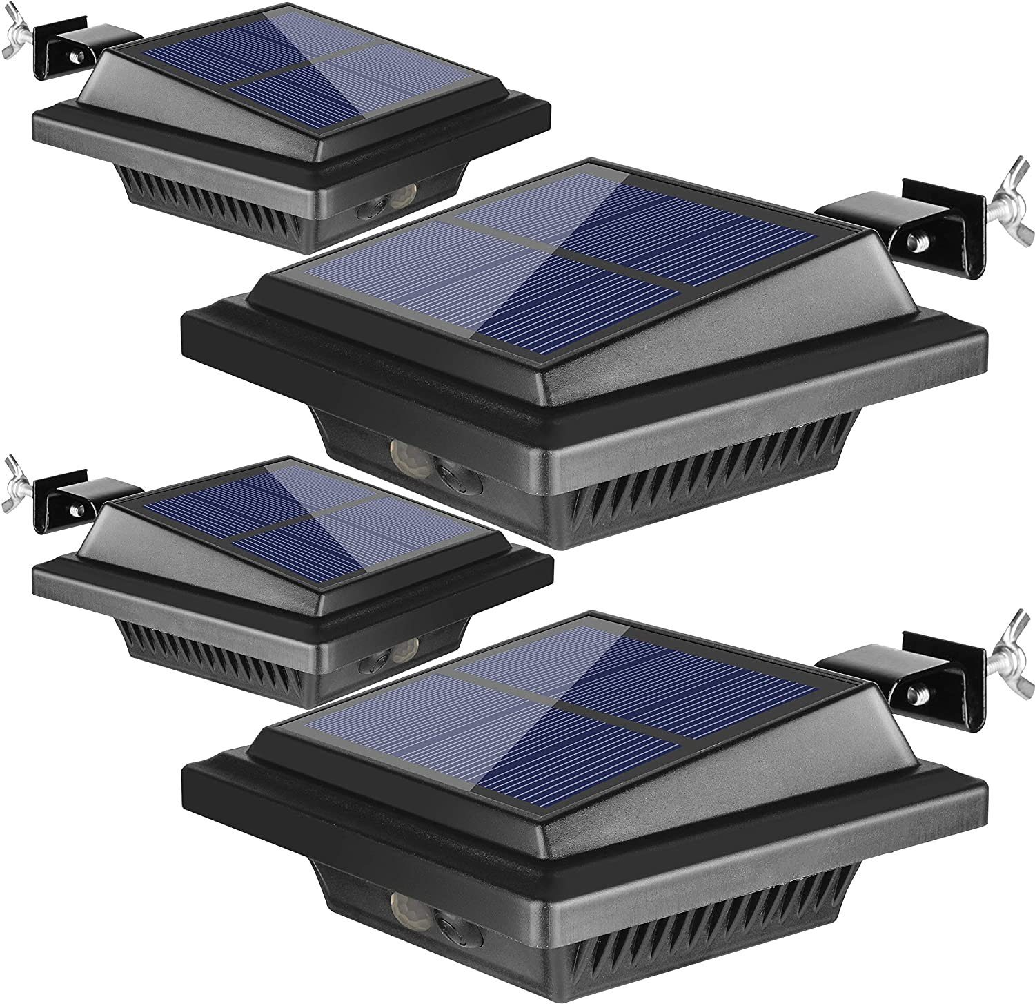 6Stk 25LEDs Solar Zaun Leuchten mit Bewegungssensor für Dachrinnen beleuchtung 
