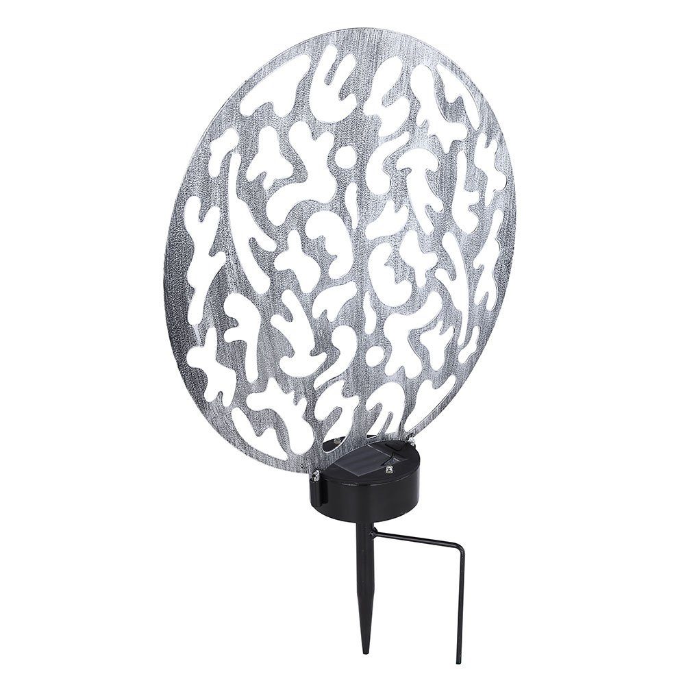 GLOBO LIGHTING LED Solarleuchte, LED-Leuchtmittel fest verbaut, Warmweiß, Solar Steckleuchte Solarlampe rund Außenlampe Gartendeko Erdspieß