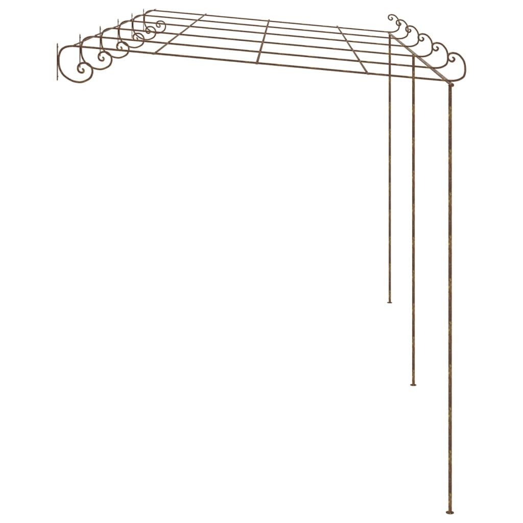 vidaXL Pergola Garten-Pergola Antik-Braun 6x3x2,5 m Eisen, BxTxH: 300x300x250 cm, (1-tlg)