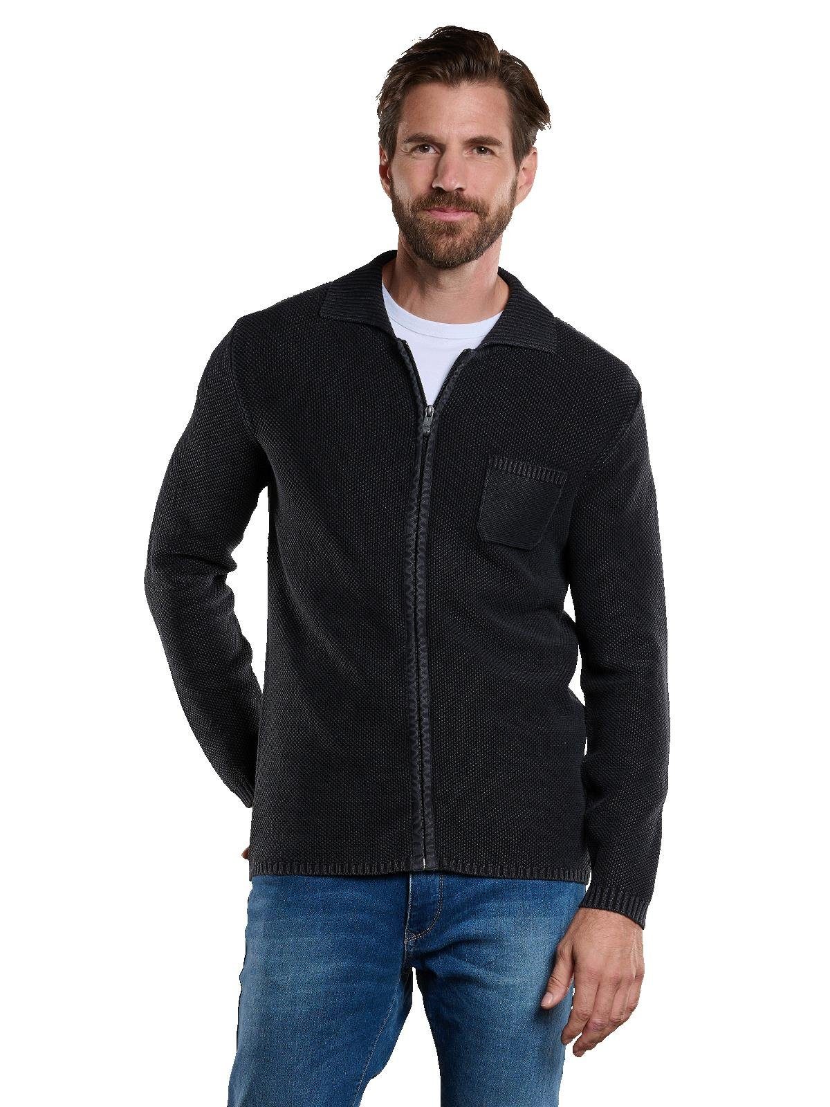 Engbers Cardigan Herren Cardigan strukturiert, Anthrazit
