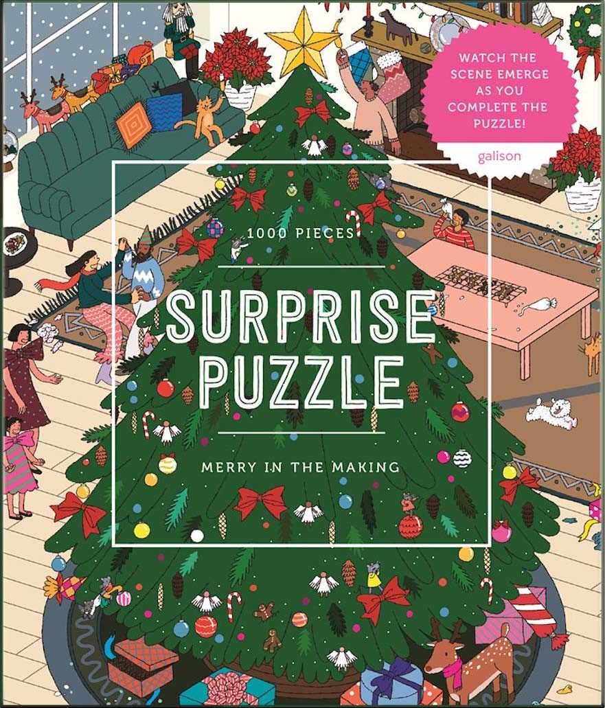 Chronicle Books Puzzle Überraschungsmotiv - Weihnachtsvorbereitungen, Puzzleteile