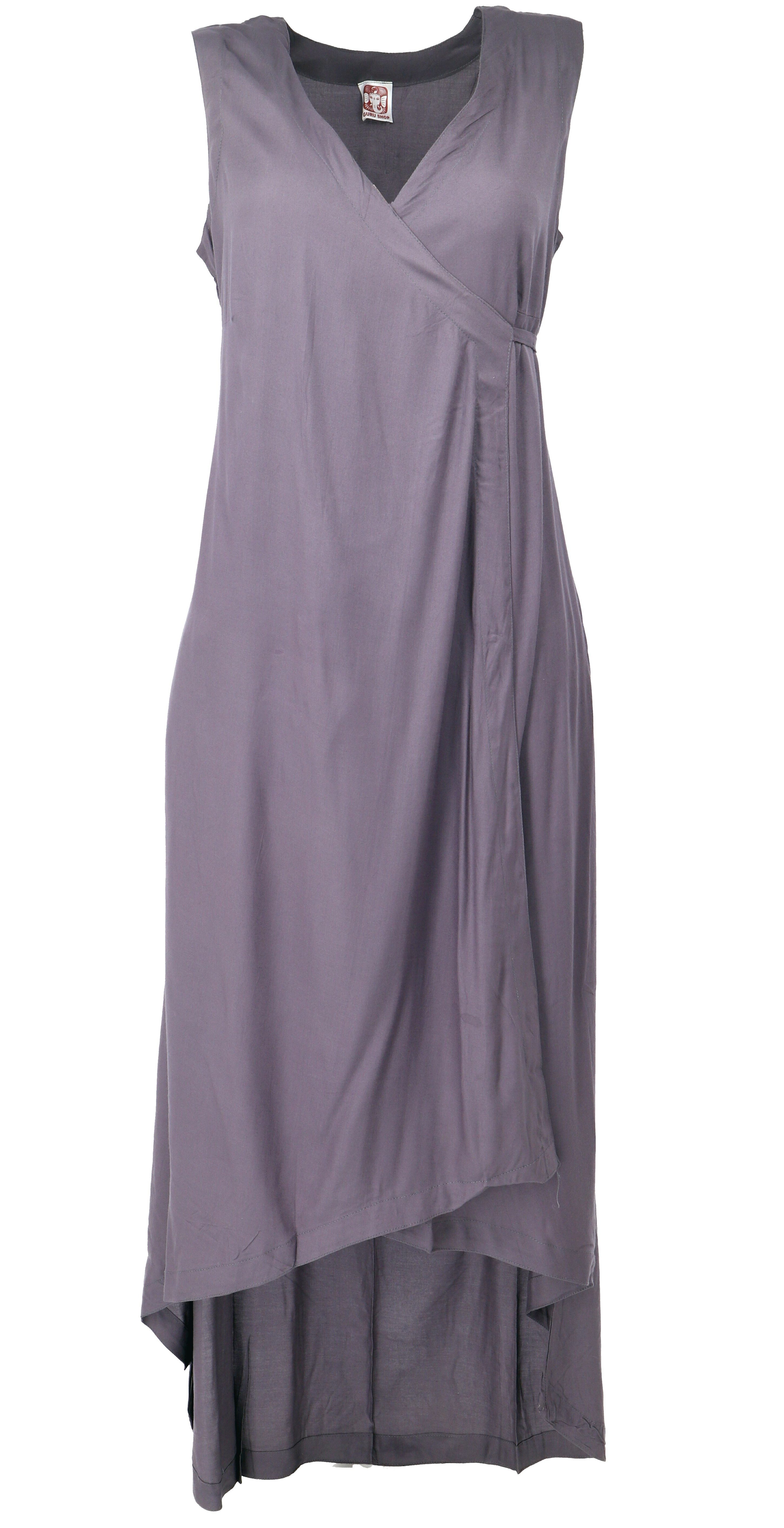Guru-Shop Midikleid Luftiges Boho Sommerkleid, einfarbiges.. günstig online kaufen