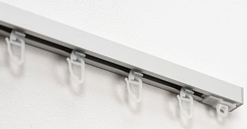 Gardinenschiene 160, GARESA, 1-läufig, Wunschmaßlänge, verschraubt, schlichte Aluminium-Innenlaufgarnitur, verlängerbar, Deckenmontage