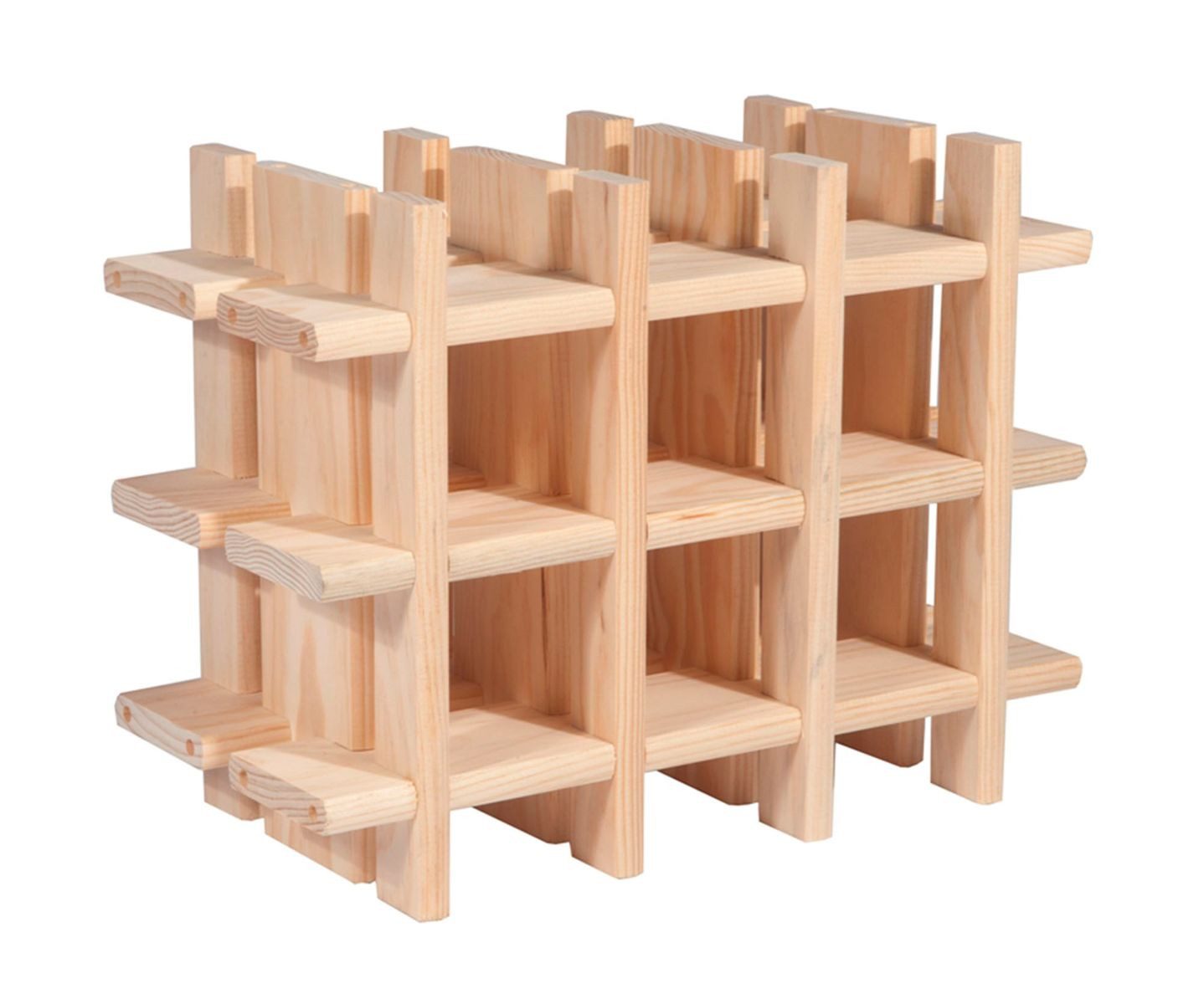 Astigarraga Kit Line Weinregal Weinregal Holzregal Flaschenregal, kleines Weinregal, bis zu 9 Flaschen