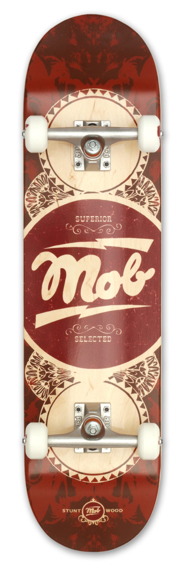 Mob Skateboards Skateboard Gold Label 8.0 Complete - Komplettboard 31.875 x 8 Zoll (fertig montiert -, 1-St., MOB Superior Selected - Rot), Board aus Ahornholz - Skateboard für Jugendliche, Erwachsene