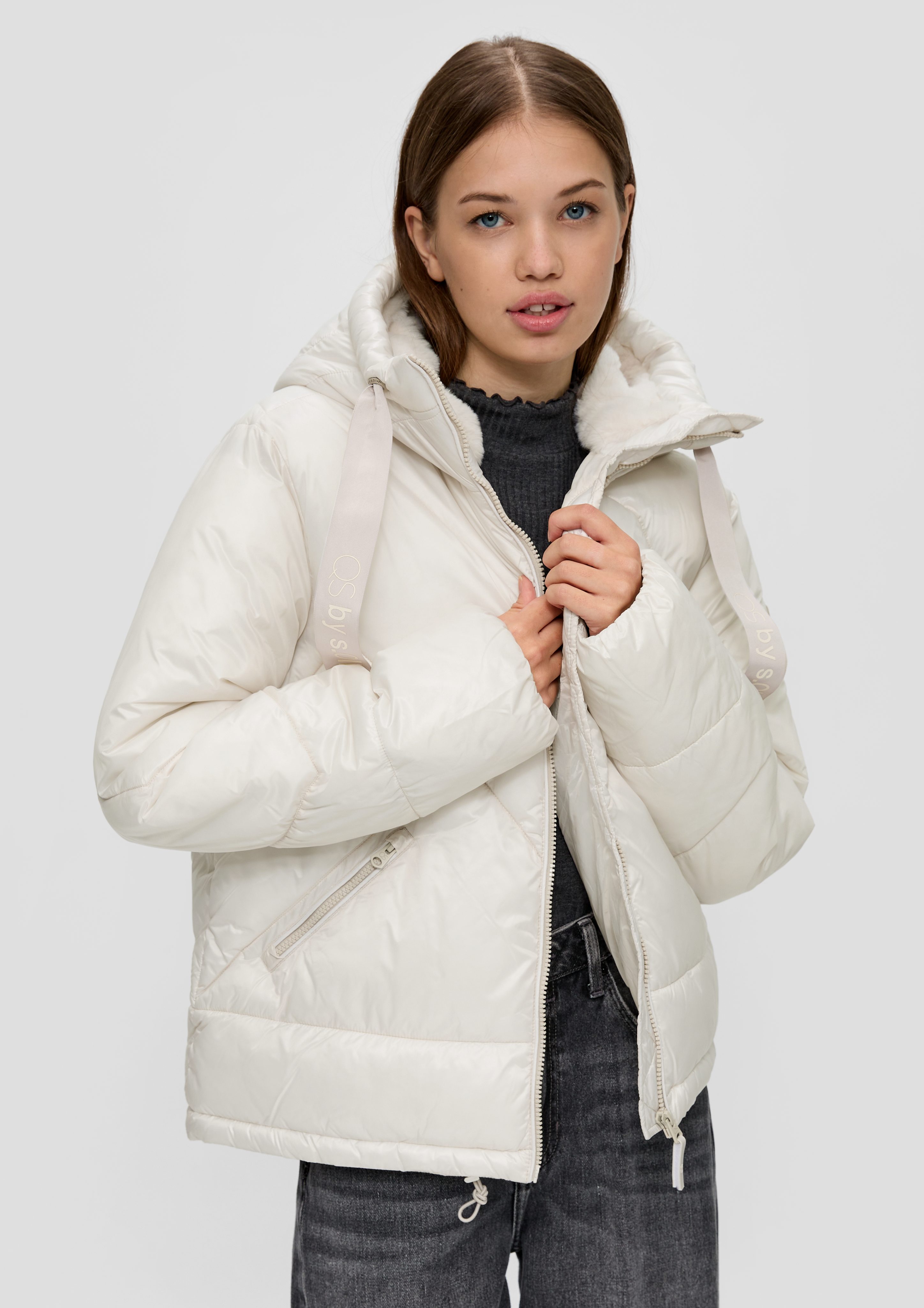 Outdoorjacke Steppjacke im Fabricmix