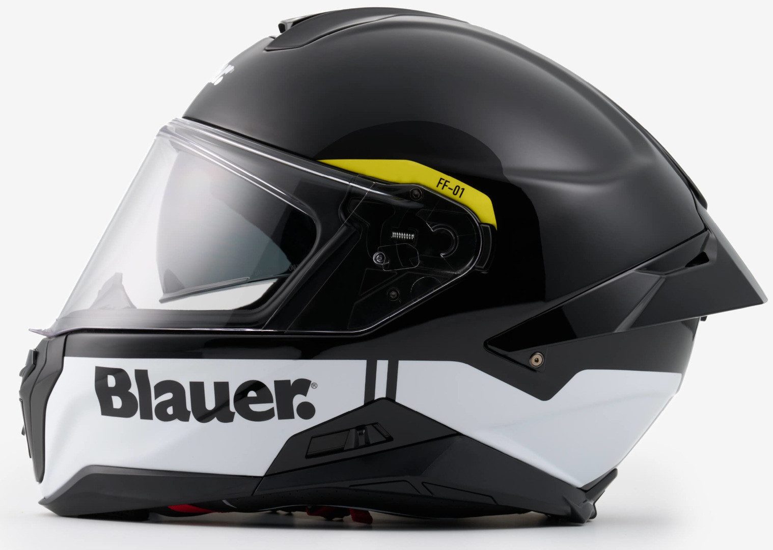 Blauer Motorradhelm FF-01 Helm, vorbereitet für Kommunikationssystem,Notfallsystem-Polsterung (EQ