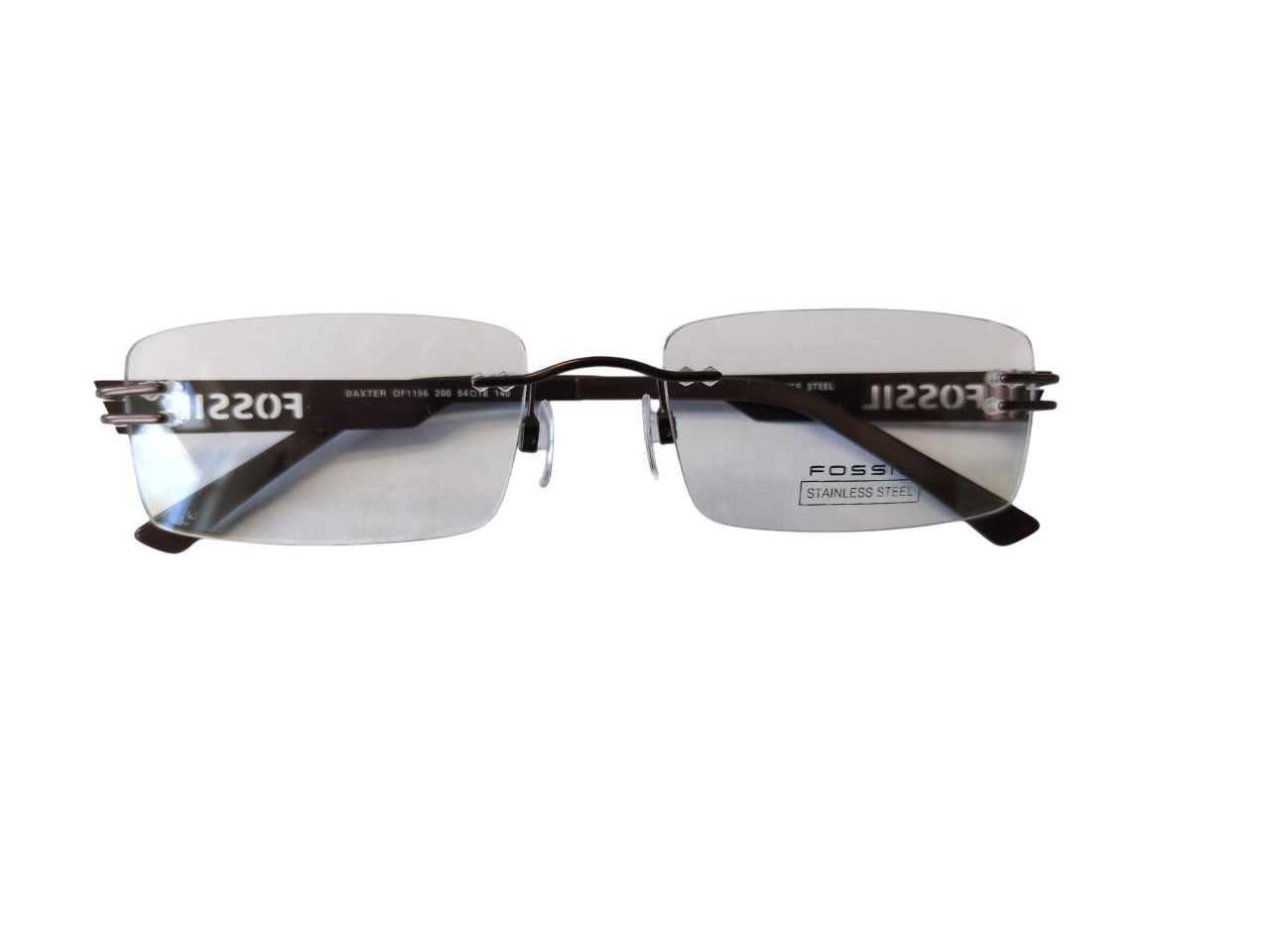 Fossil Brillengestell Korrektionsfassung Brille Metall Braun 54/18/140 - OF1156200