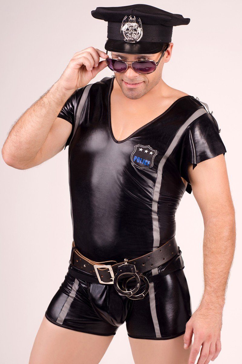 Andalea Men's Collection Polizei-Kostüm, in schwarz - L/XL
