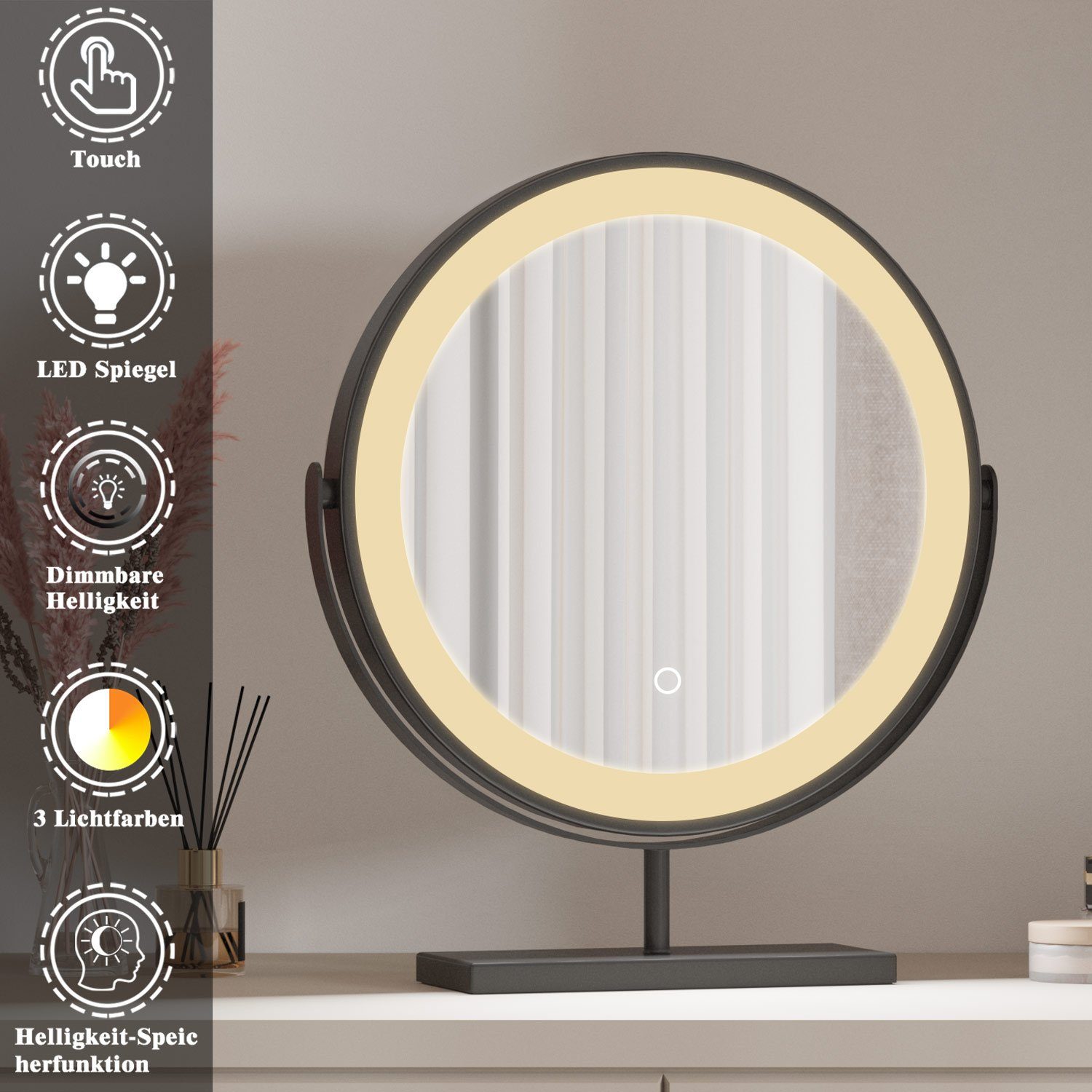 duschspa Kosmetikspiegel Schminkspiegel LED Kosmetikspiegel mit günstig online kaufen