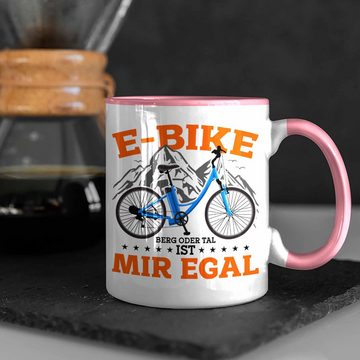 Trendation Tasse Lustige Tasse E-Bike Fans Geschenk E-Bike Sprüche Geschenkidee