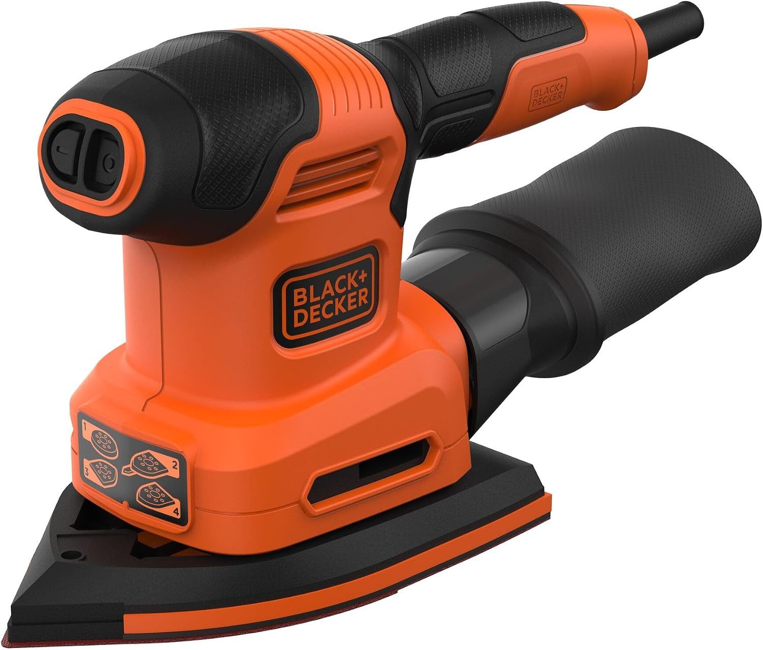 Black + Decker Multischleifer 4-in-1 Multischleifer, 200W, mit Klettfix, inkl. Zubehör + Koffer, (1 tlg)