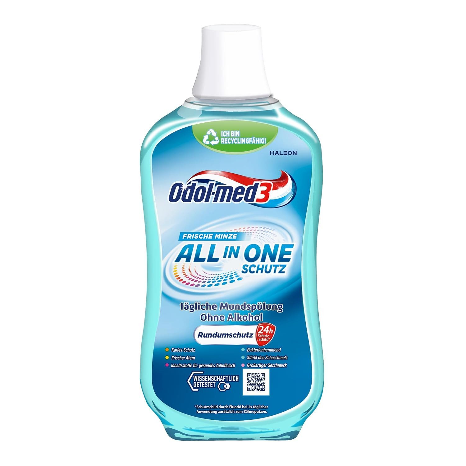 Mundspülung Odol-med3 Mundspülung All in One, alkoholfreie Mundspülung, 500ml