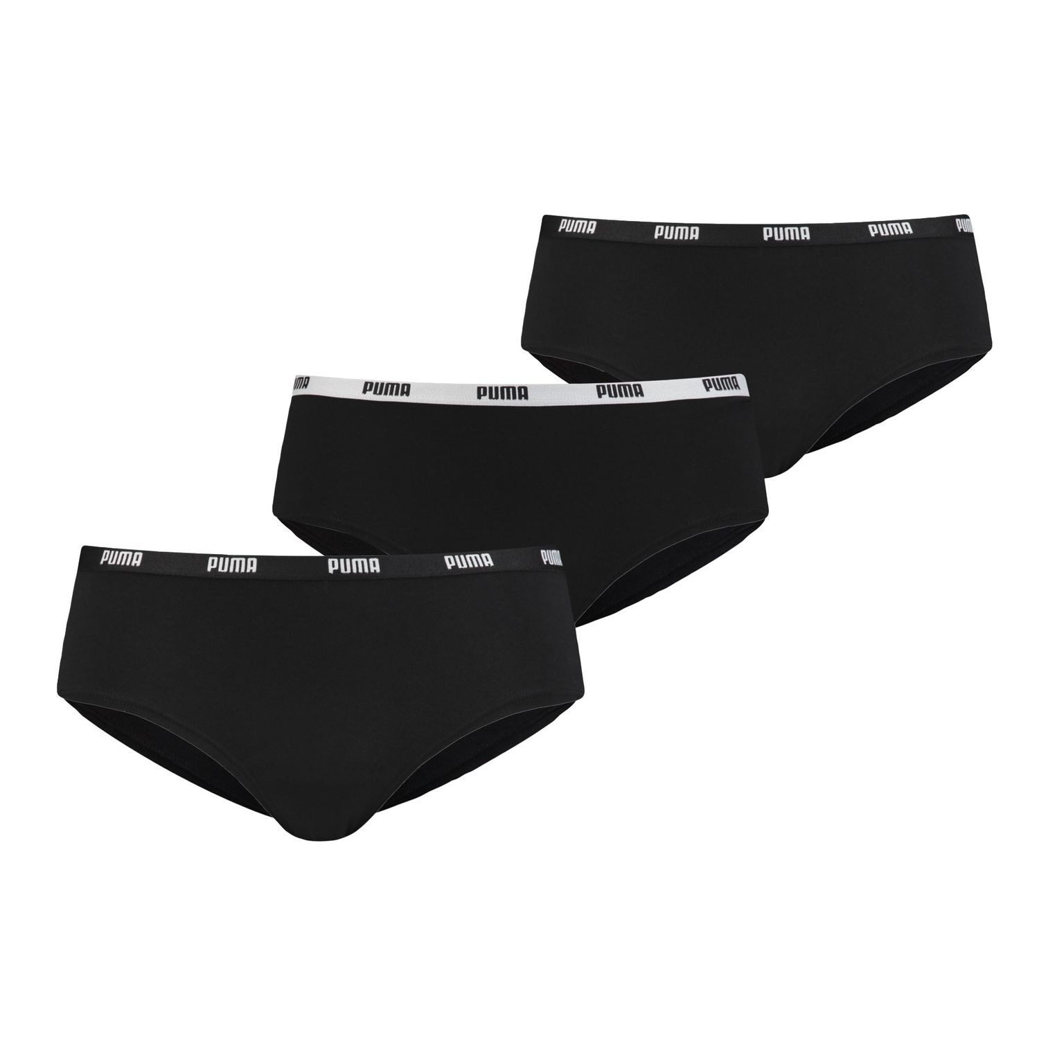 PUMA BODYWEAR Panty Comfort Cotton Stretch (3-St., Sparpack) mit PUMA-Logo im Bündchen