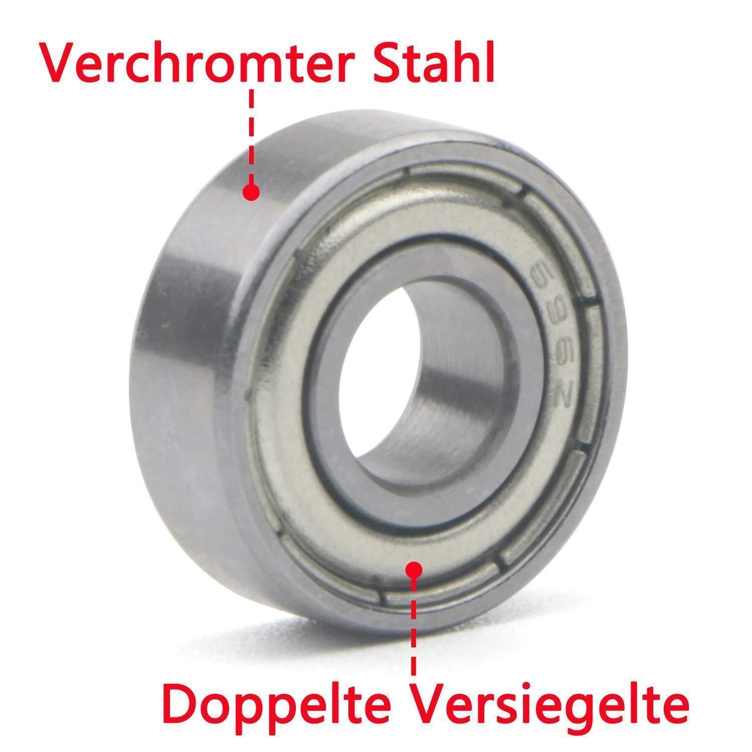 LuxusKollektion Kugellager Kugellager 6x15x5mm 10er Pack Gummidicht