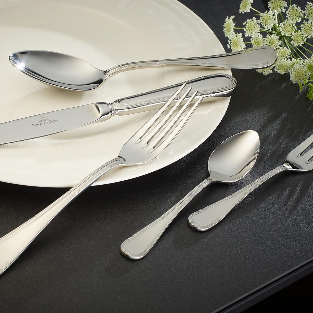 Villeroy & Boch Signature Besteck-Set Kreuzband Septfontaines Tafelbesteck 70tlg. (70-tlg), 12 Personen, Edelstahl, Edelstahl, 70 Stck, spülmaschinenfest