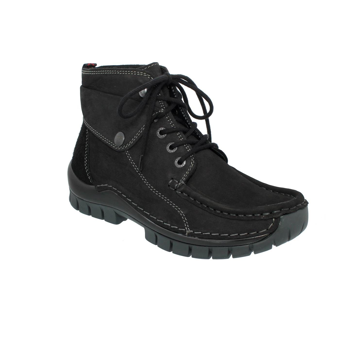 WOLKY Wolky JUMP WINTER Bootie, Oiled nubuck, Black, 0472516-000 Schnürstiefel