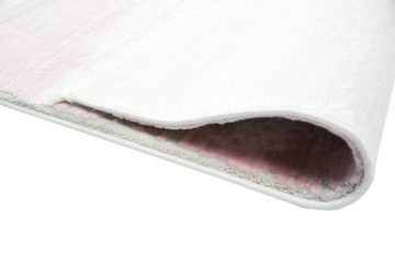 Wollteppich Designer und Moderner Teppich Wollteppich mit Fransen Creme Beige Rosa, Teppich-Traum, rechteckig, Höhe: 12 mm, Wollteppich