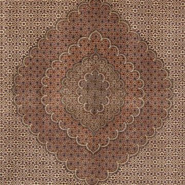 Orientteppich Perser - Nomadic - 360 x 263 cm - dunkelbraun, morgenland, rechteckig, Höhe: 10 mm, Wohnzimmer, Handgeknüpft, Einzelstück mit Zertifikat
