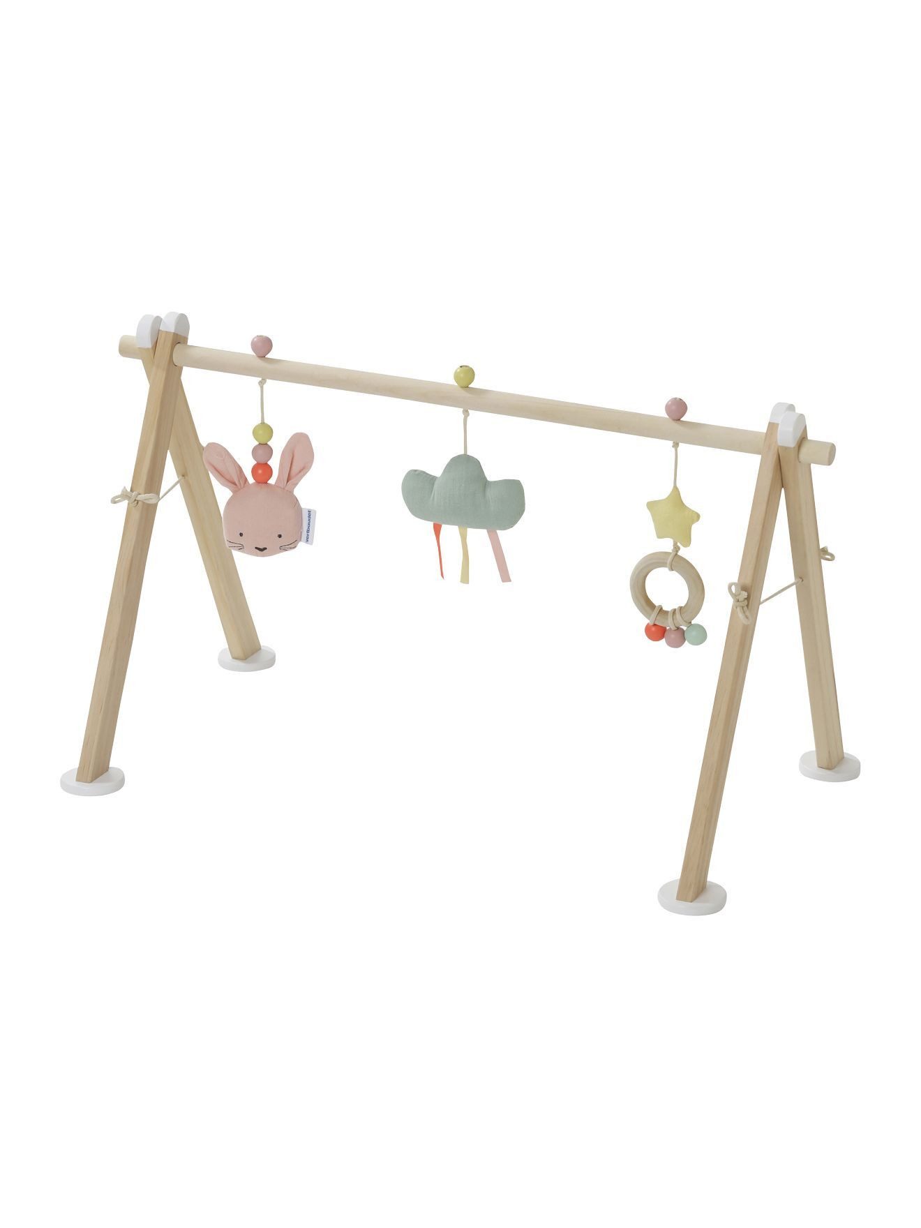Krabbeldecke Baby Spielbogen HÄSCHEN, Holz FSC®, vertbaudet