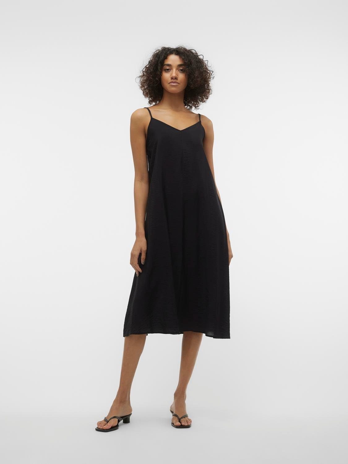 Vero Moda Spaghettikleid VMJOSIE CALF SINGLET DRESS WVN GA NOOS Viskosemischung
