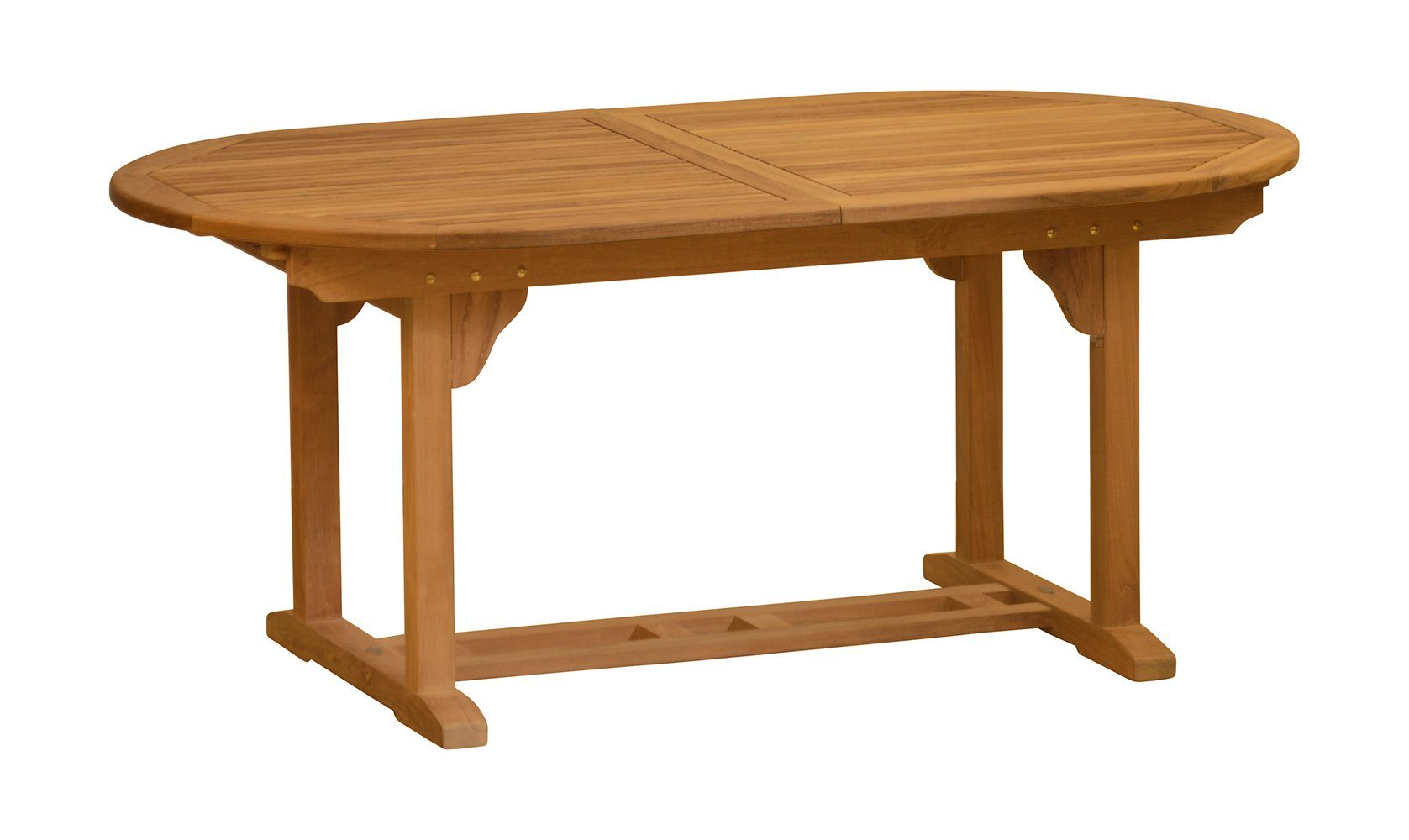 Kai Wiechmann Gartentisch Premium Teak Ausziehtisch oval als klassischer Holztisch aus Teak, ausziehbarer und unbehandelter Teaktisch oval