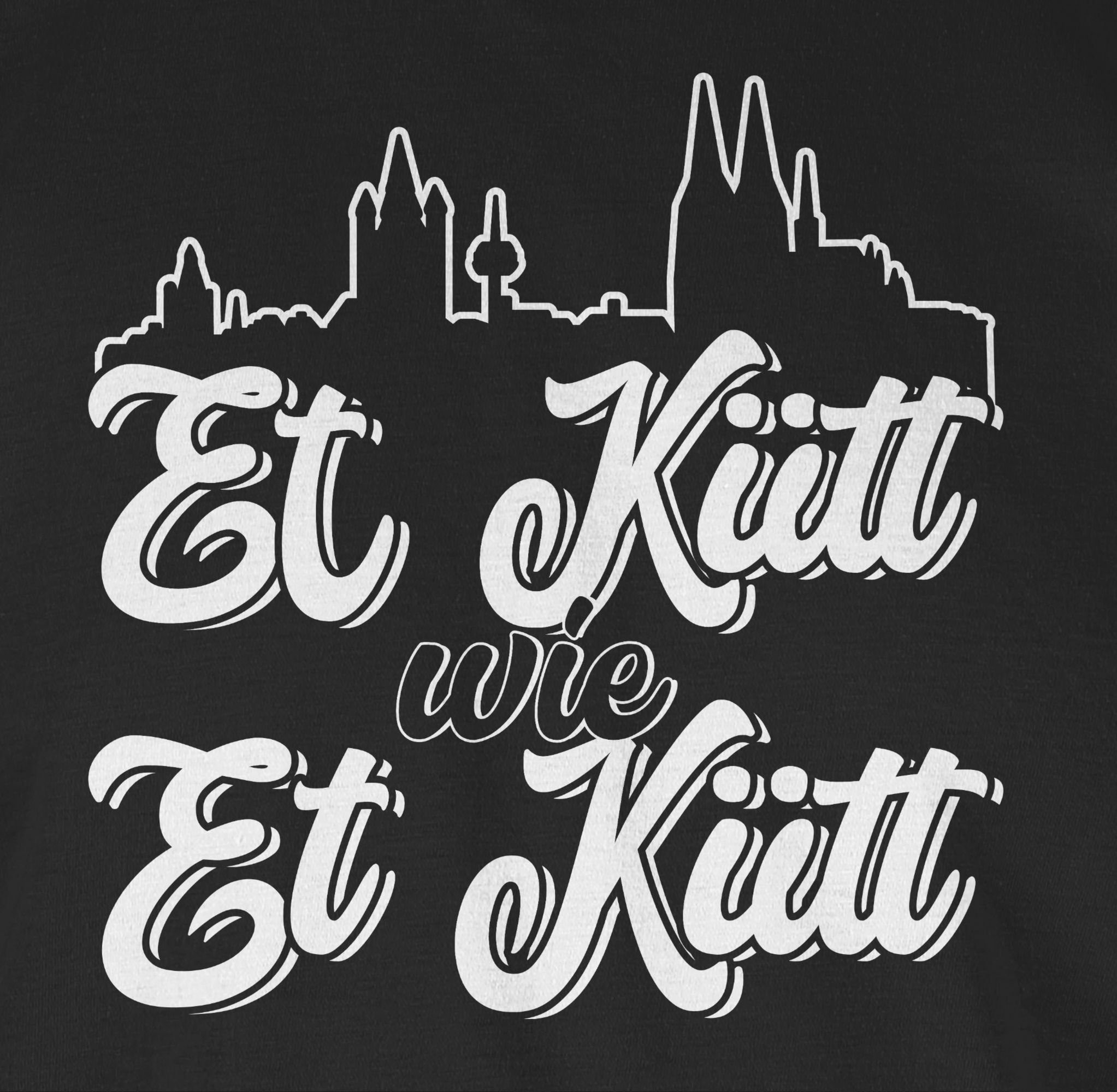 02 Schwarz Wie Et Et Kütt Shirtracer Karneval Kütt Outfit T-Shirt
