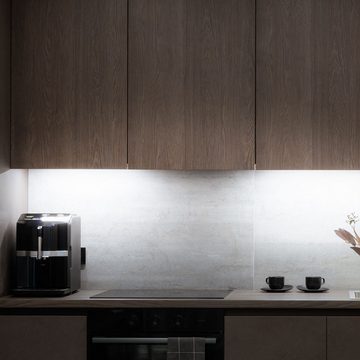 etc-shop Unterschrankleuchte, Leuchtmittel inklusive, Warmweiß, Unterbaulampe LED Unterbauleuchte Deckenlampe Küche schwarz-