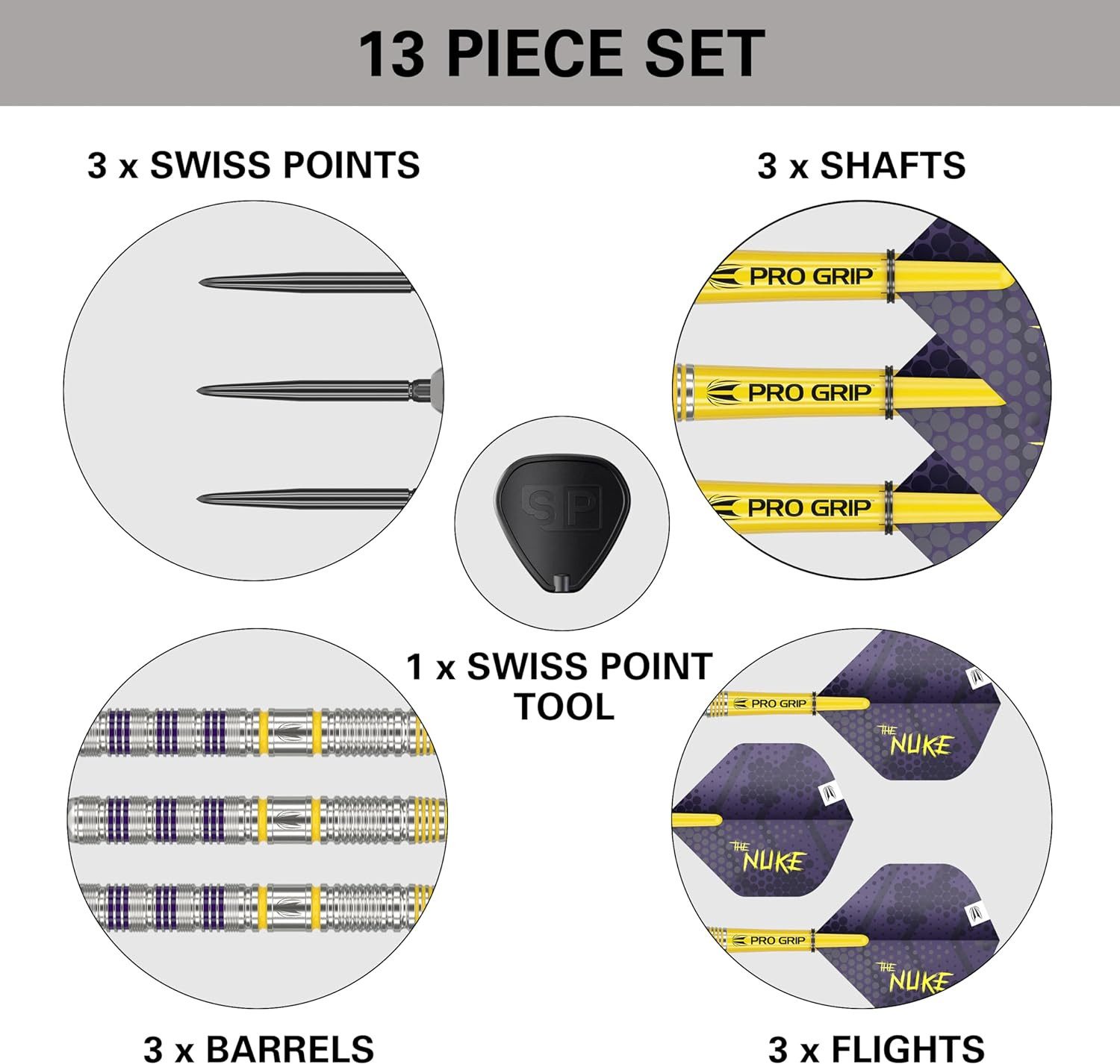 TARGET DARTS Dartpfeil Target Luke Littler Loadout 90% Wolfram Steel Tip Darts Set - 23G