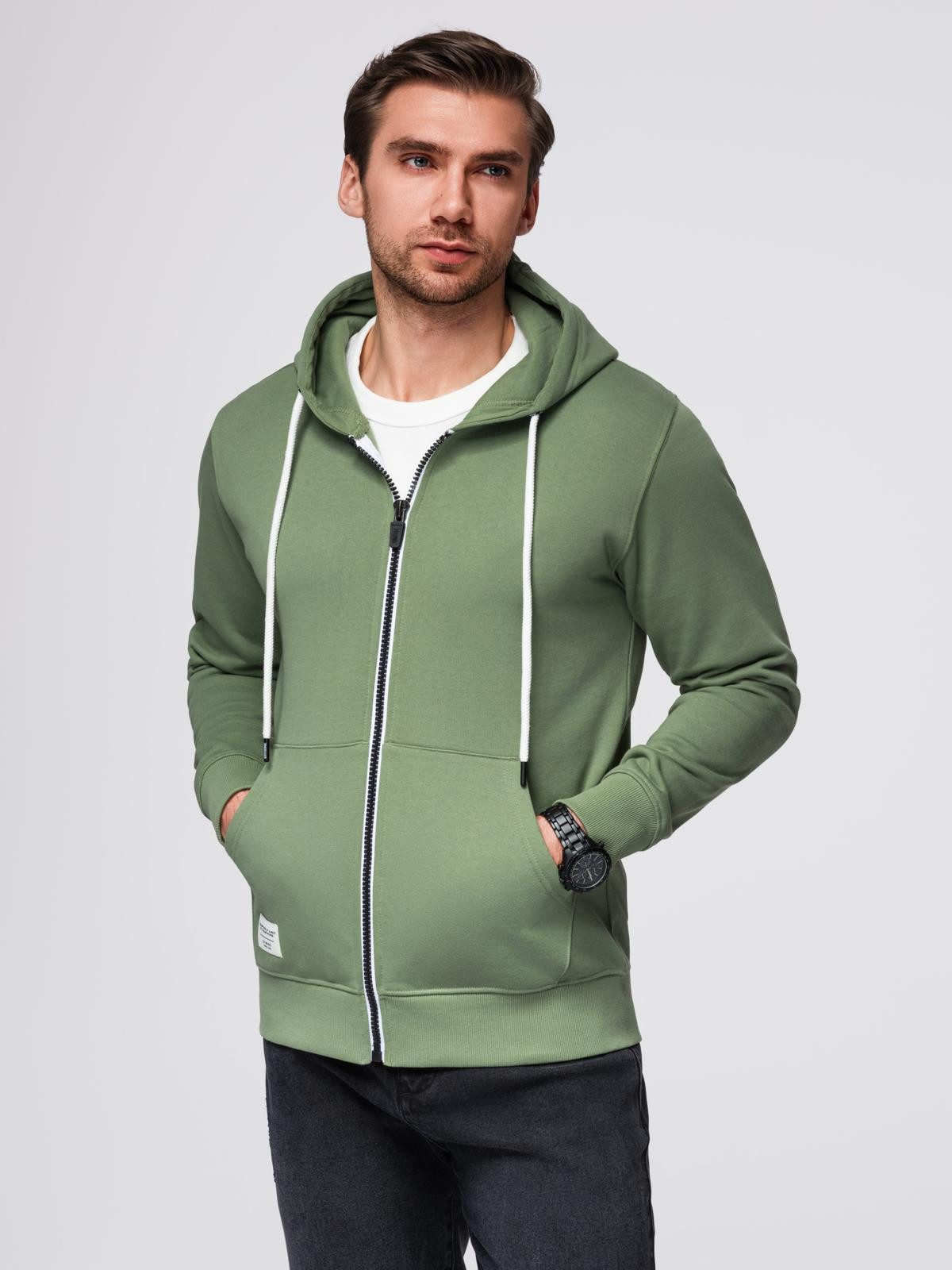 OMBRE Kapuzenpullover BASIC Herren Sweatshirt mit Reißverschluss und Kapuze günstig online kaufen