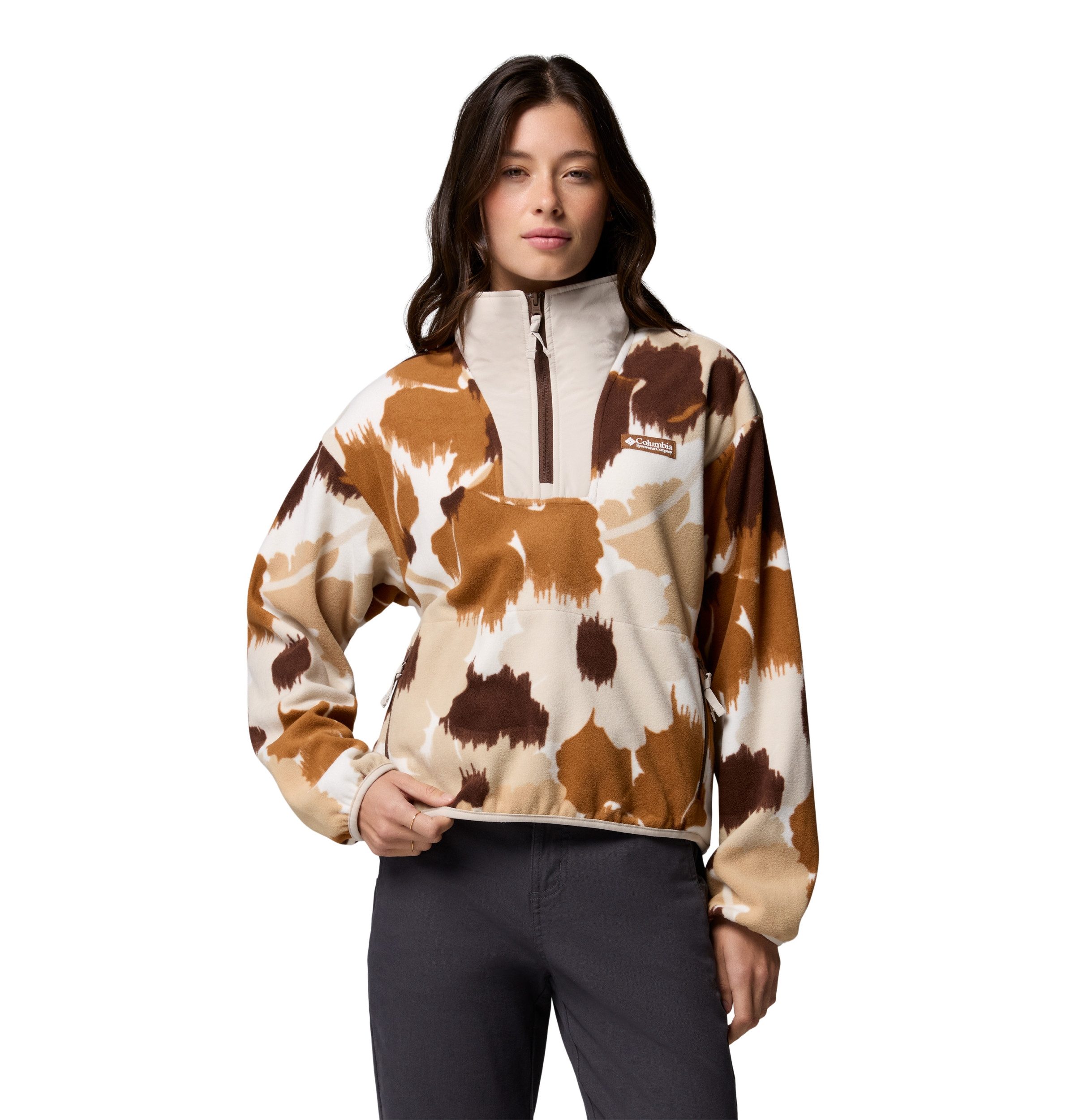 Columbia Rollkragenpullover Sequoia Grove? II Printed Half Zip CAMEL BROWN IKATBLOOM