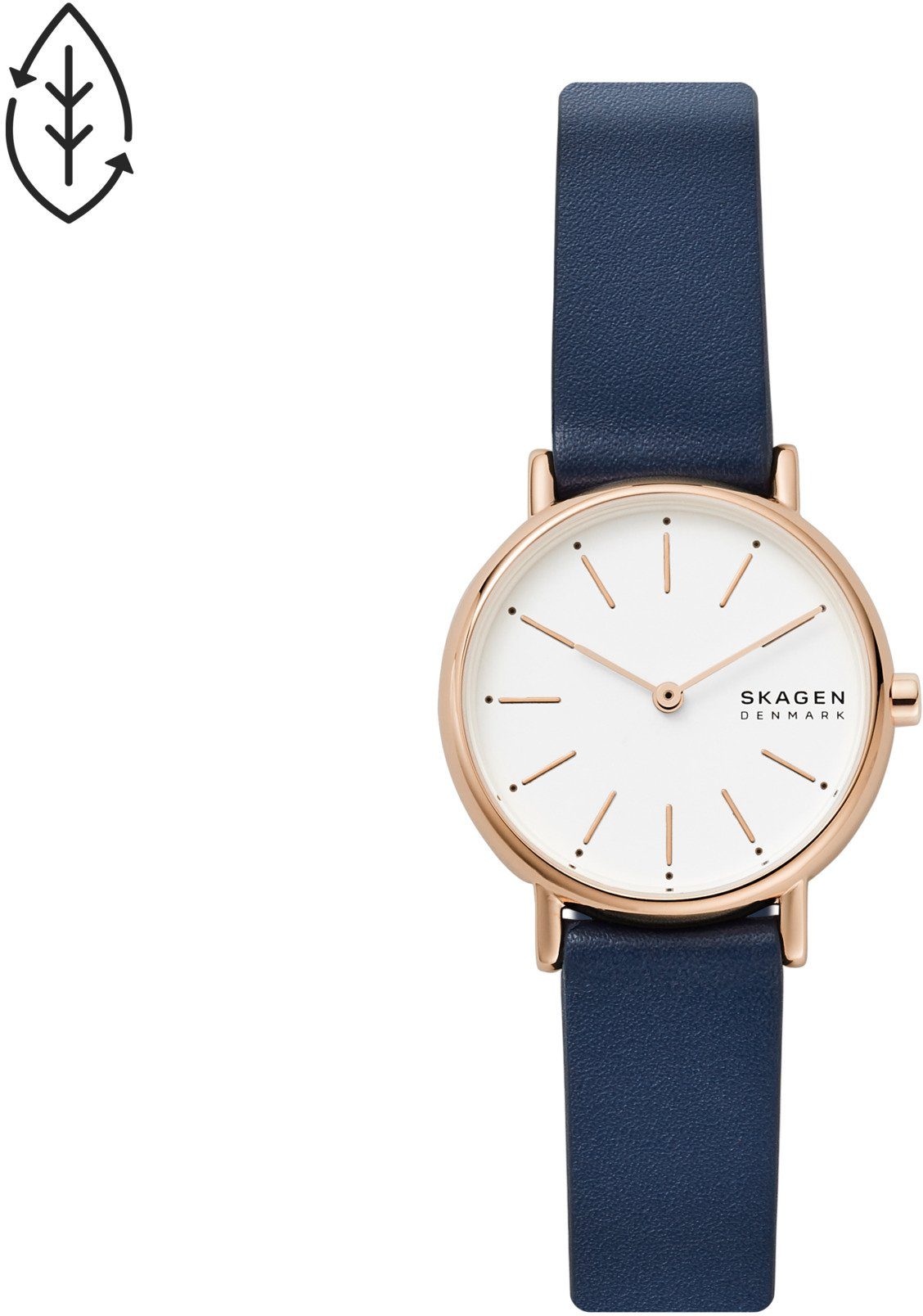 SKAGEN Quarzuhr SIGNATUR LILLE SKW2838, Armbanduhr, Damenuhr, analog, Leder günstig online kaufen