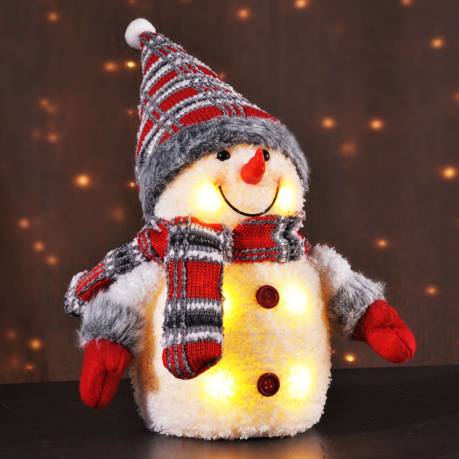 LED-Dekofigur Schneemann Weihnachten Deko Figur LED