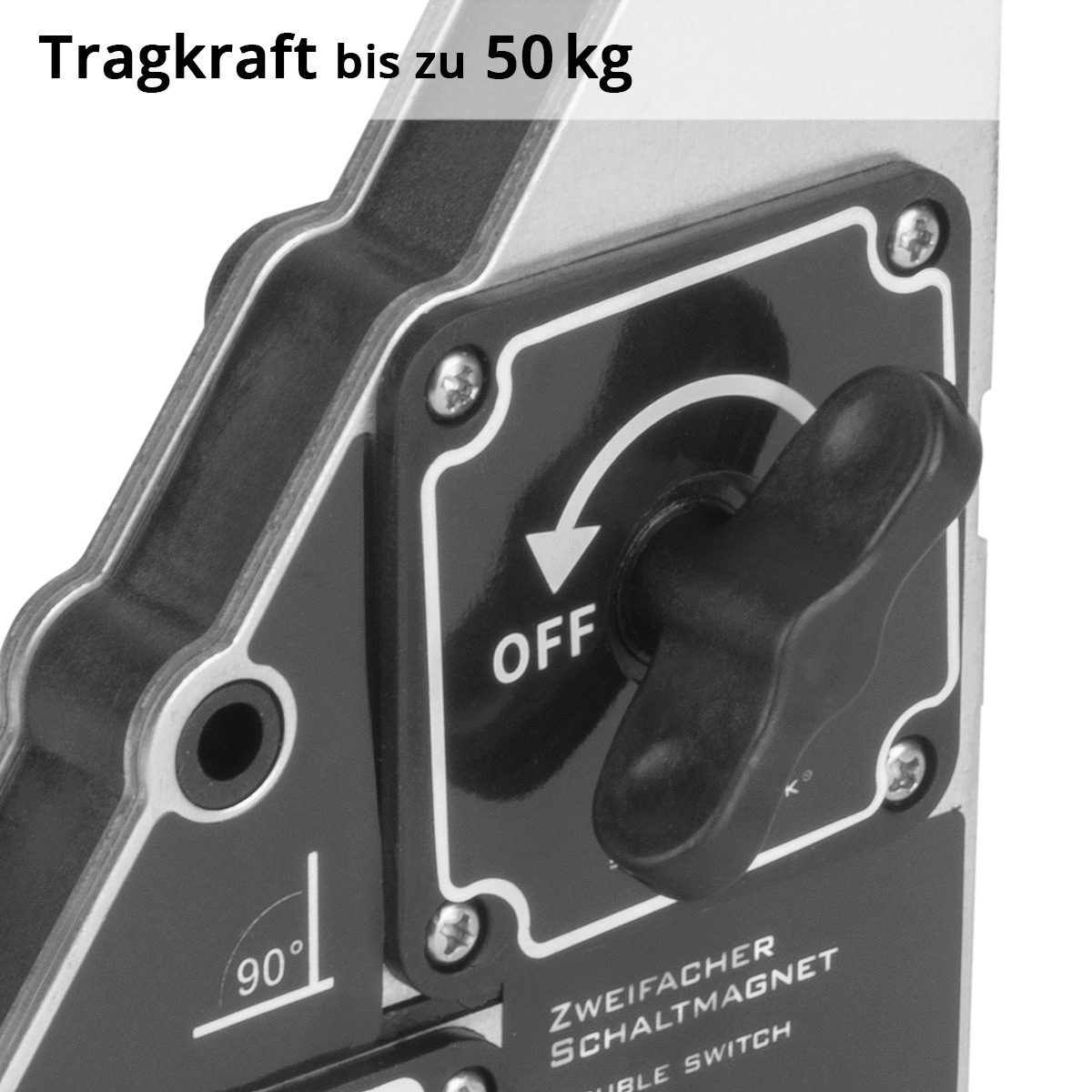Thumbnail - STAHLWERK Magnet-Schweißwinkel Zweifachschaltmagnet, Flexibler 90 Grad Schweiß