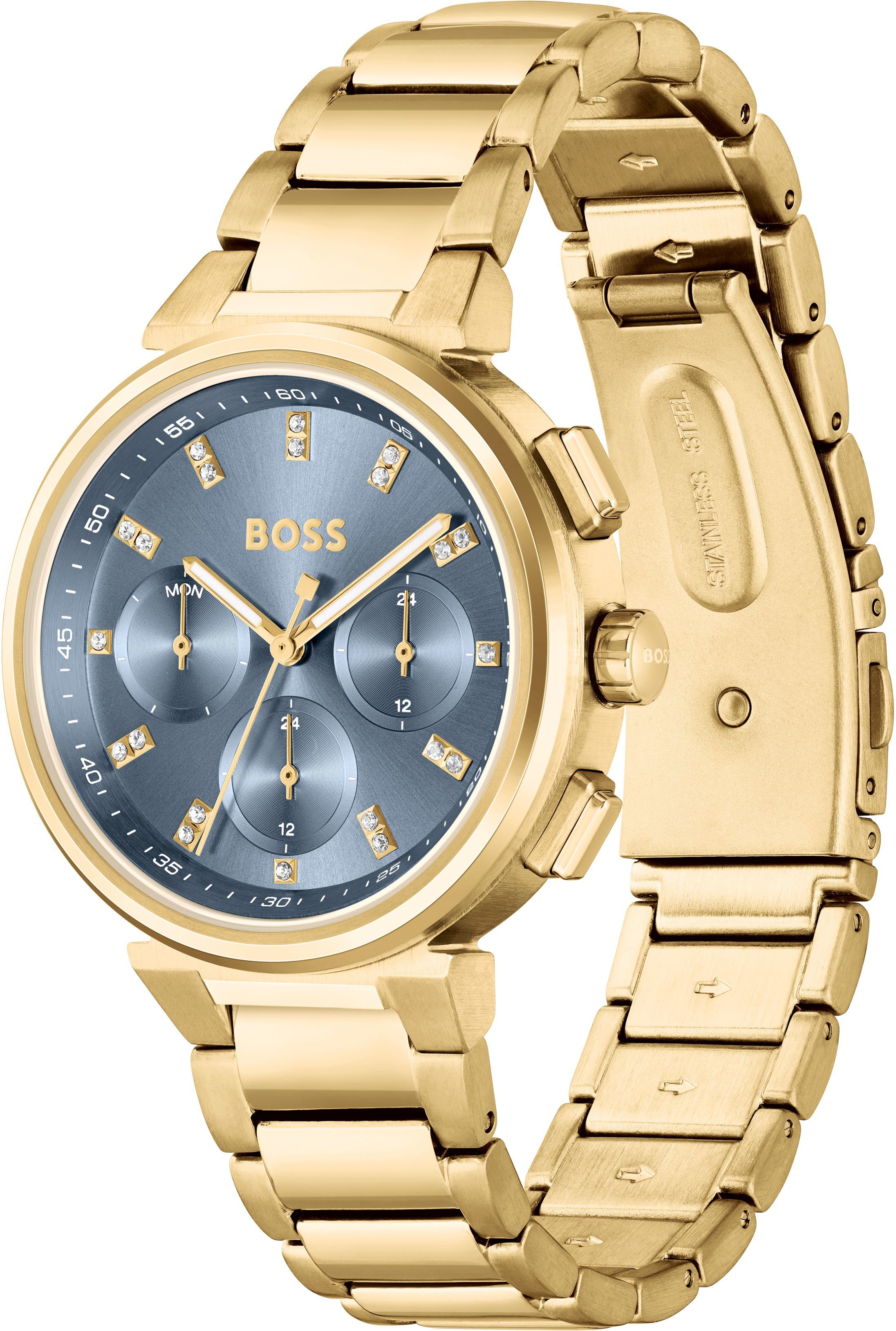 BOSS Multifunktionsuhr ONE 1502677, Quarzuhr, Damenuhr, günstig online kaufen
