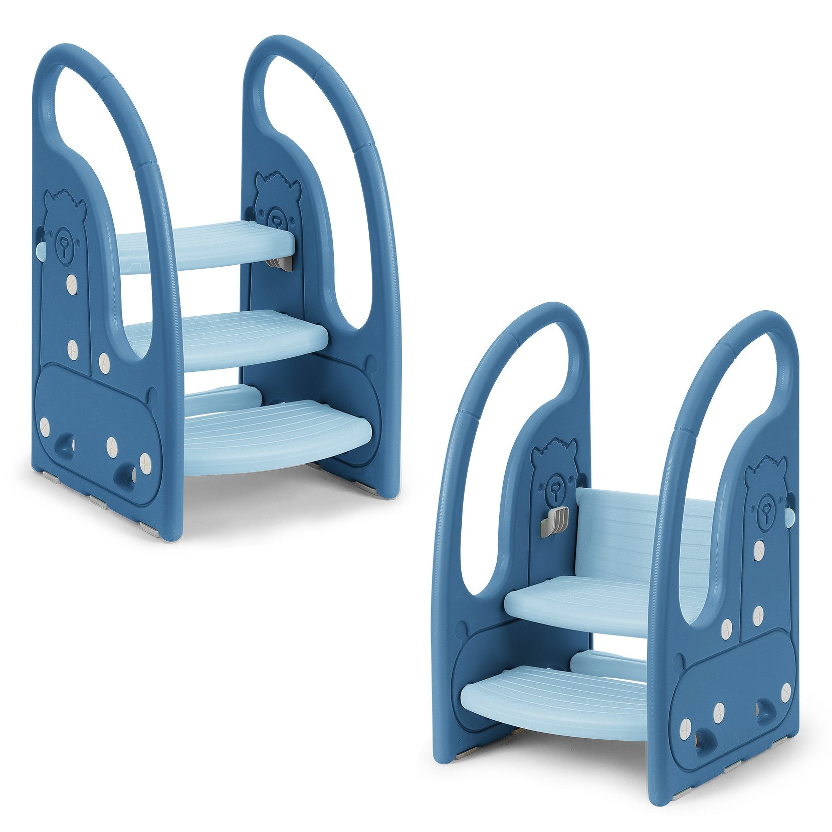 OUNUO Kinderhocker Kind-Tritthocker Kunststoff 3 Stufen günstig online kaufen